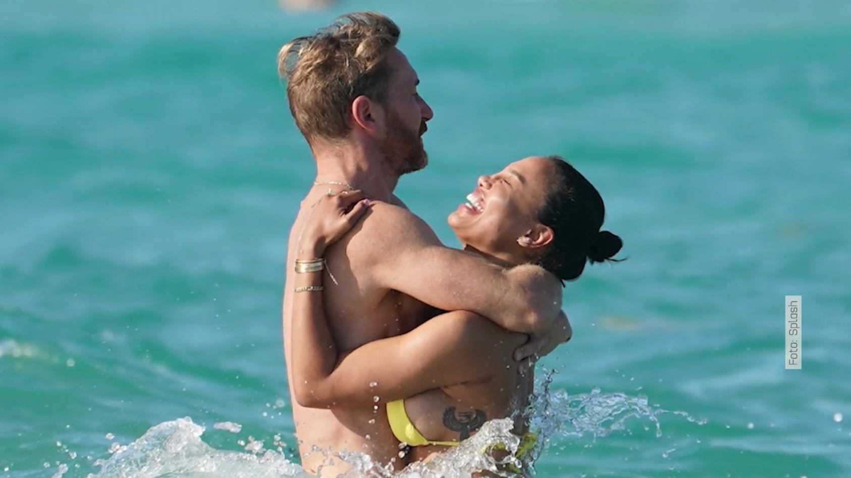 David Guetta und Jessica Ledon: Sexy Strandspiele in Miami Jetzt wird's hot