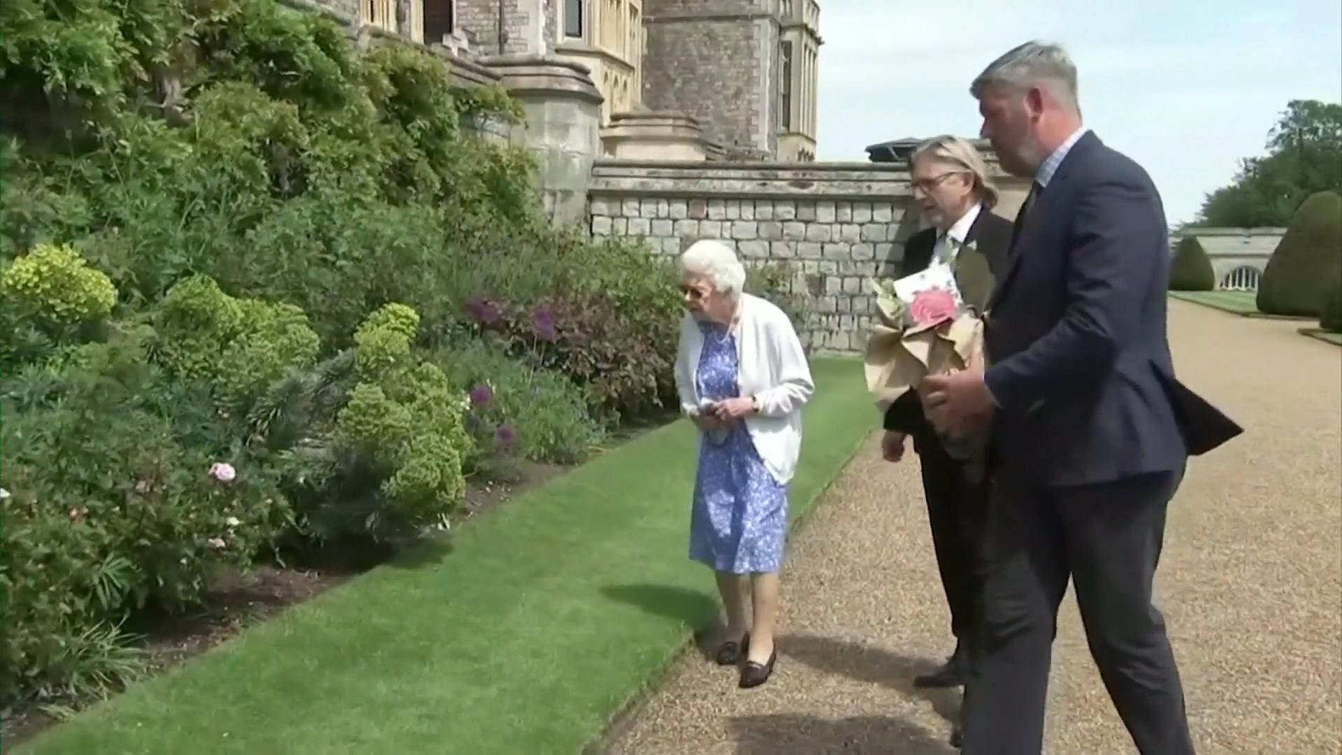 Queen Elizabeth II. pflanzt ein Rose Prinz Philip (†99) Zum 100. Geburtstag