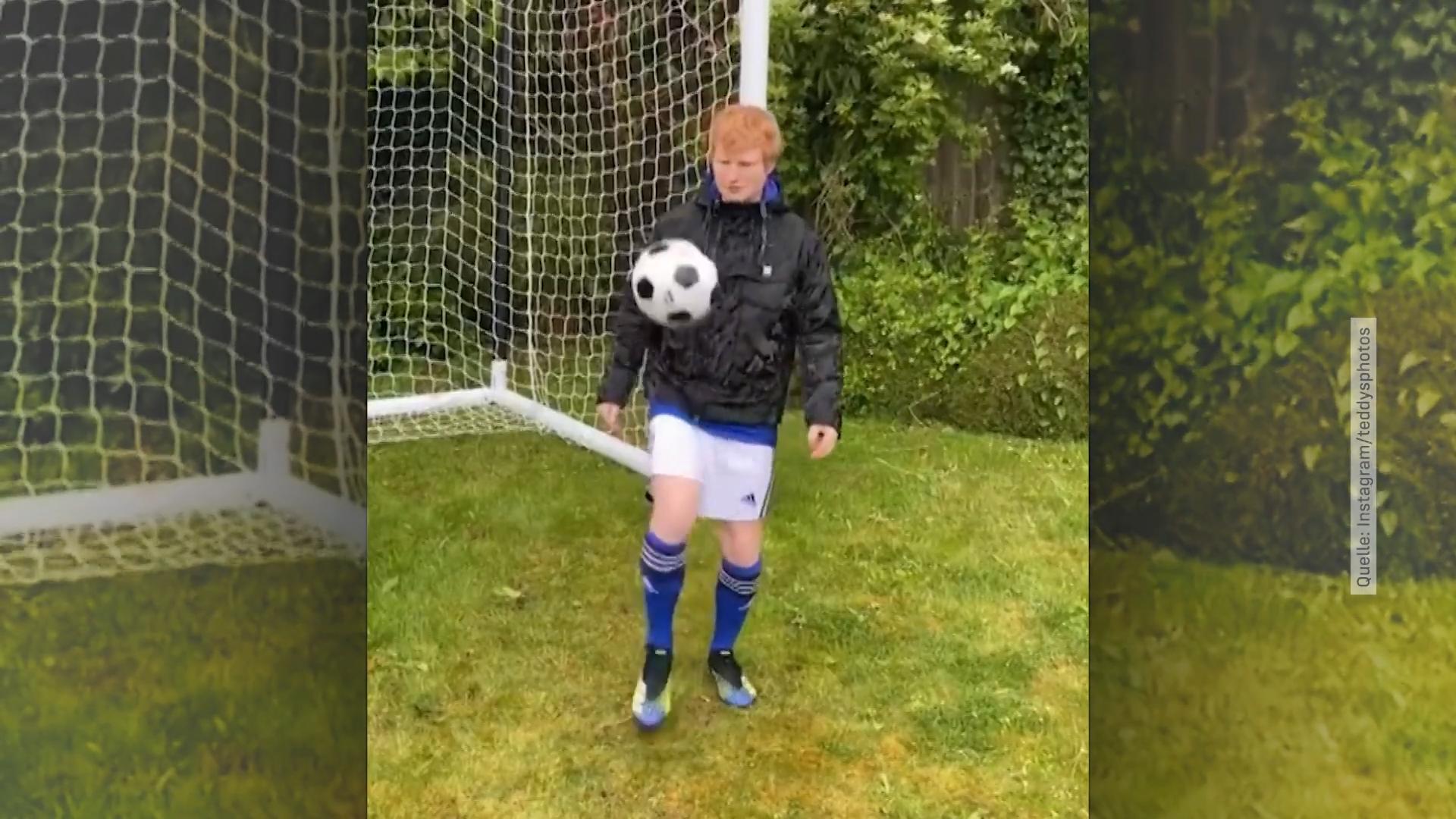 Ed Sheeran zeigt seine Fußball-Künste Verborgenes Talent