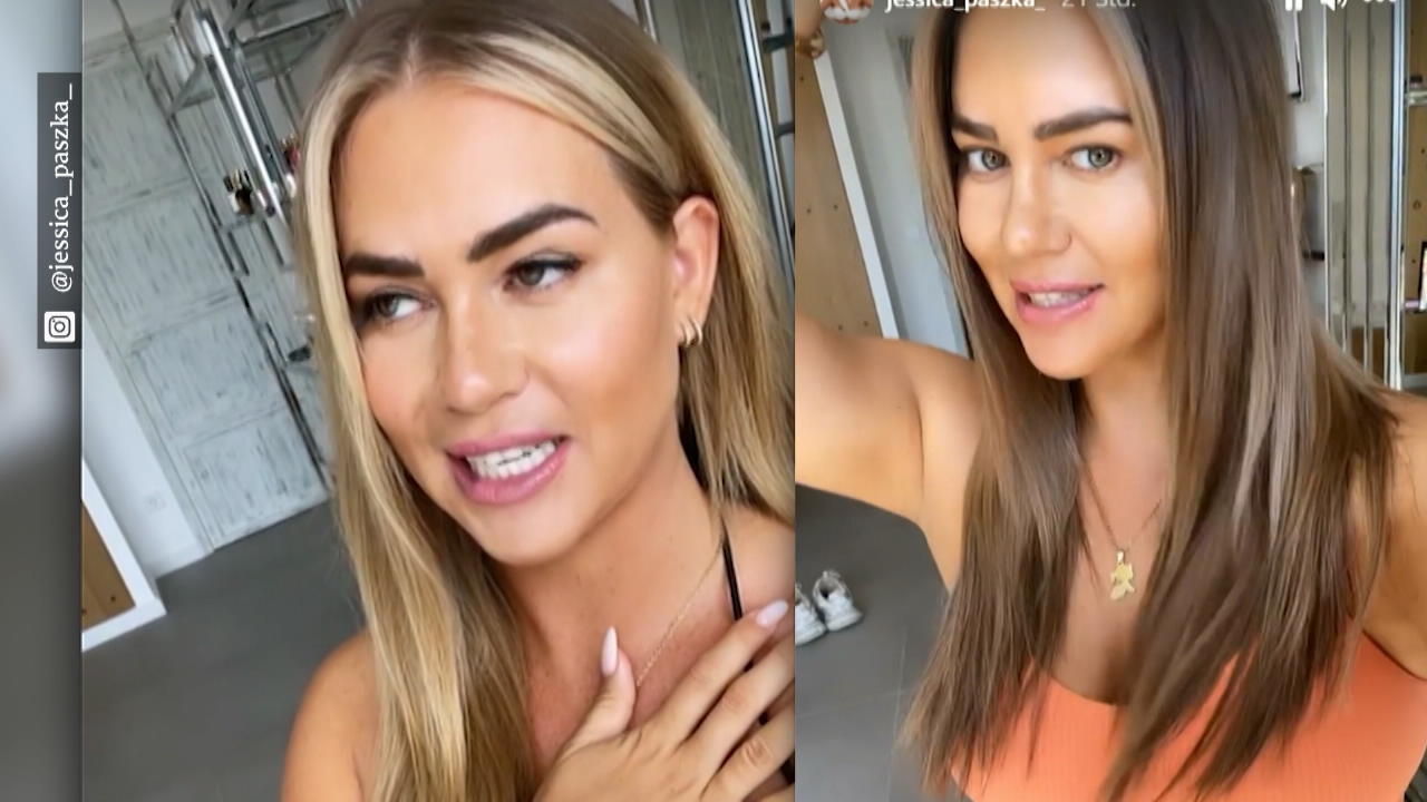 Jessica Paszka hat eine neue Haarfarbe Aus blond mach brünett