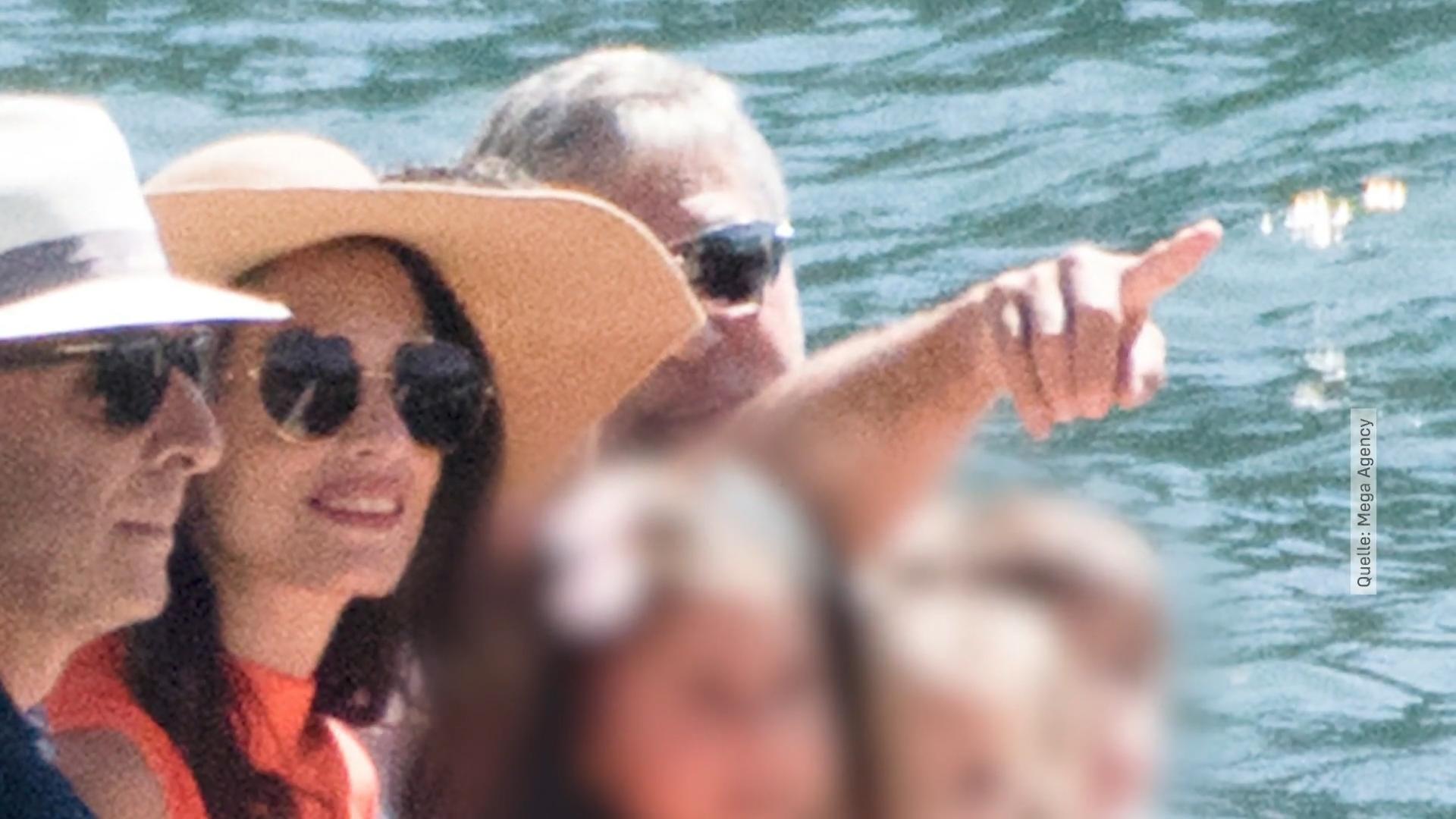 Familie Clooney macht Urlaub Bootsausflug