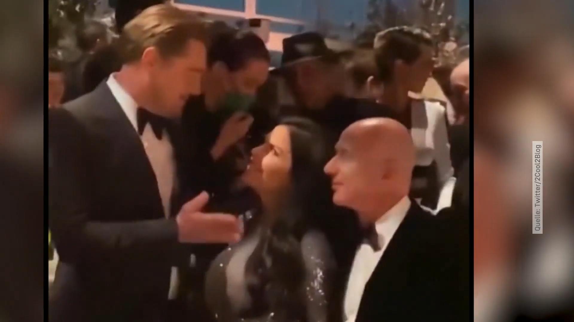 Leonardo DiCaprio flirtet mit Jeff Bezos Freundin Video wird zum viralen Hit