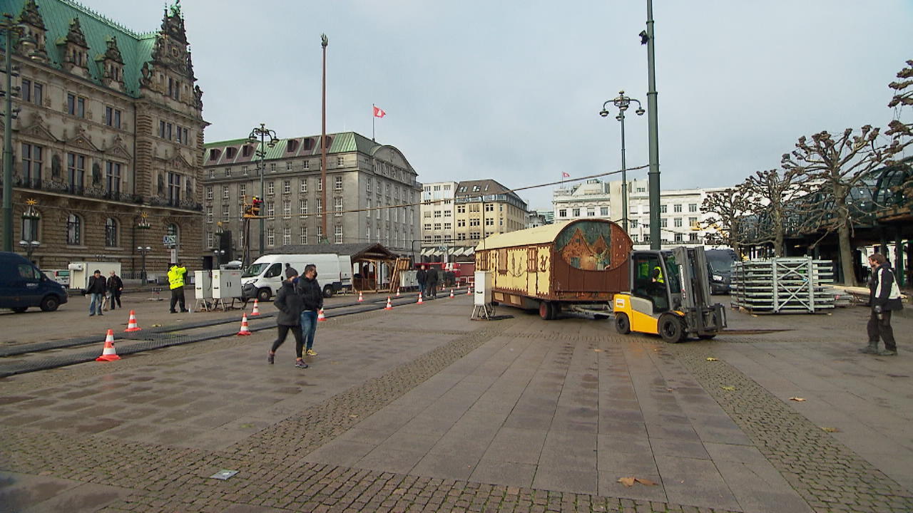 In Hamburg trennt ein Zaun Geimpfte und Ungeimpfte Corona und Weihnachtsmärkte