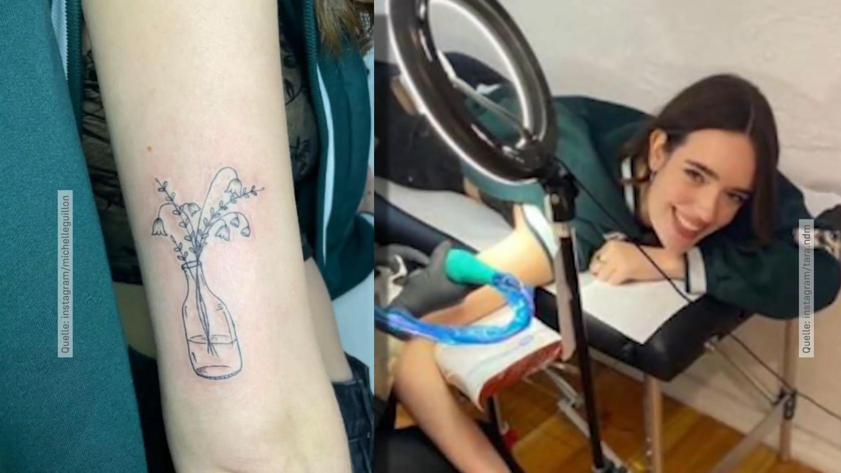 Mirja du Monts Tochter bekommt Tattoo Ein Strauß Maiglöckchen