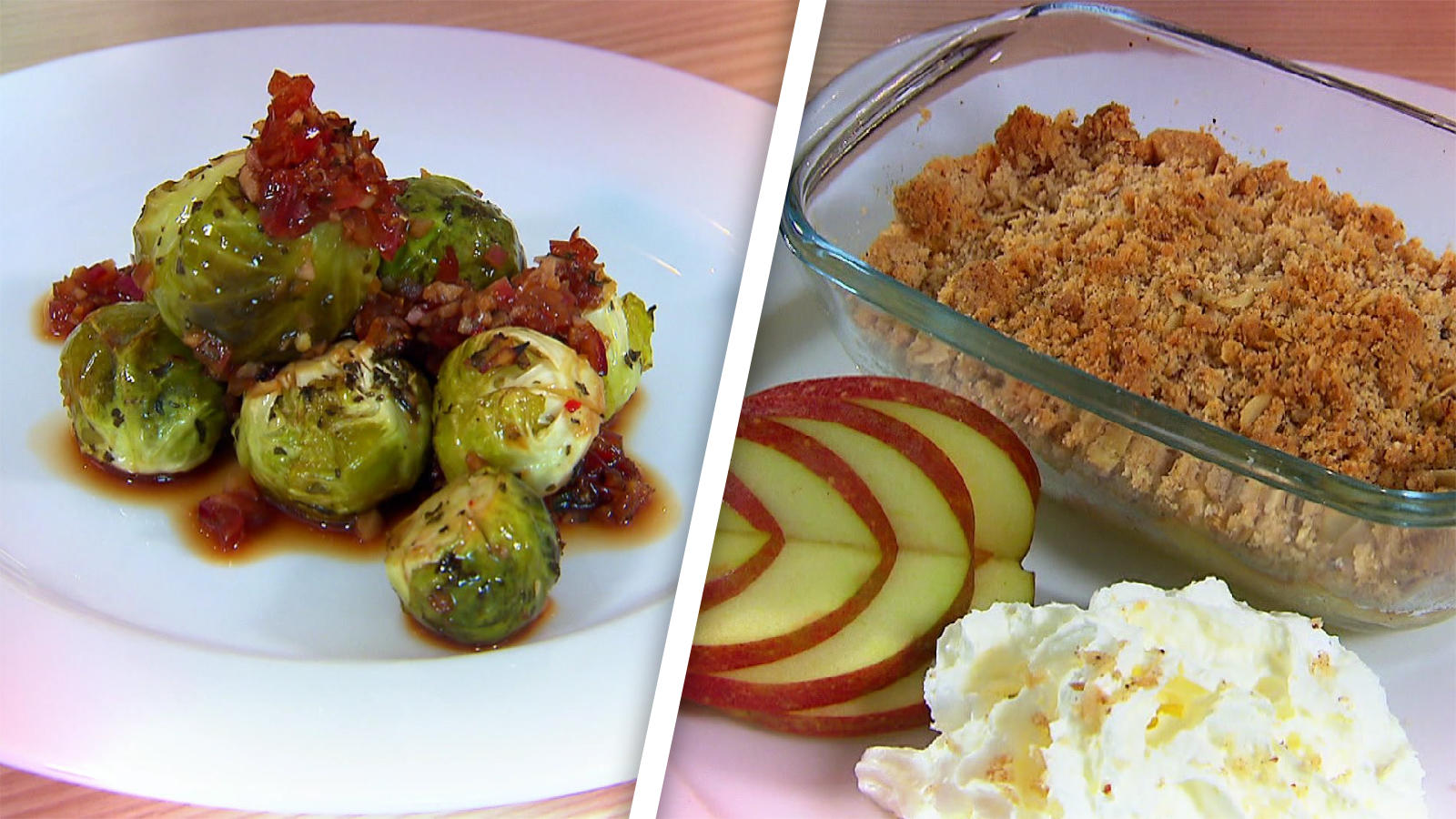 Quick Recipes: Asian-Style Baked Brussels Sprouts" and Apple Crumble New ideas for winter classics