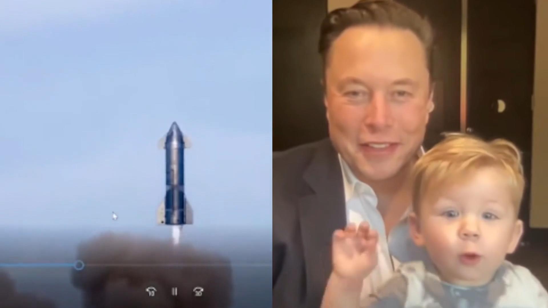 Elons Mini-Musk als Videochat-Star Süßer Gastauftritt