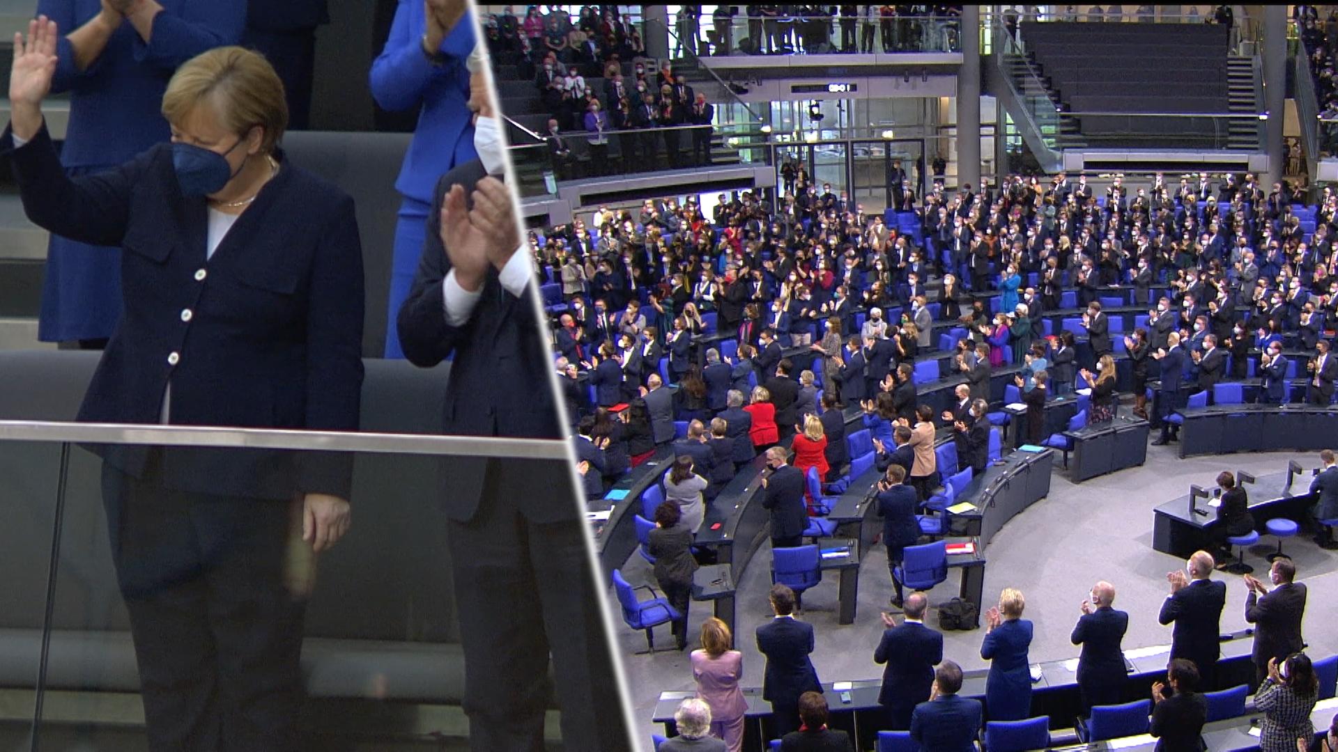 Standing Ovations bei Begrüßung für Angela Merkel Tag der Vereidigung
