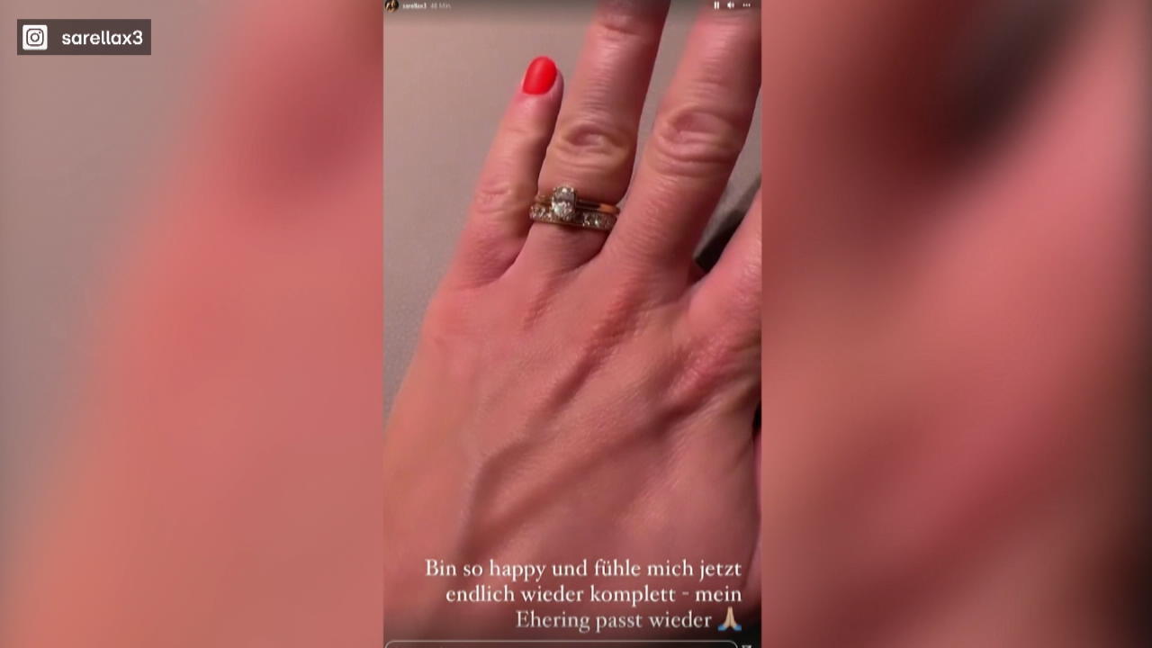 Her wedding ring finally fits Sarah Engels again "complete again"