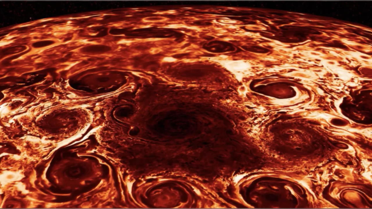 Jupiter-Zyklon sieht aus wie eine Riesen-Pizza Einzigartige Nasa-Bilder