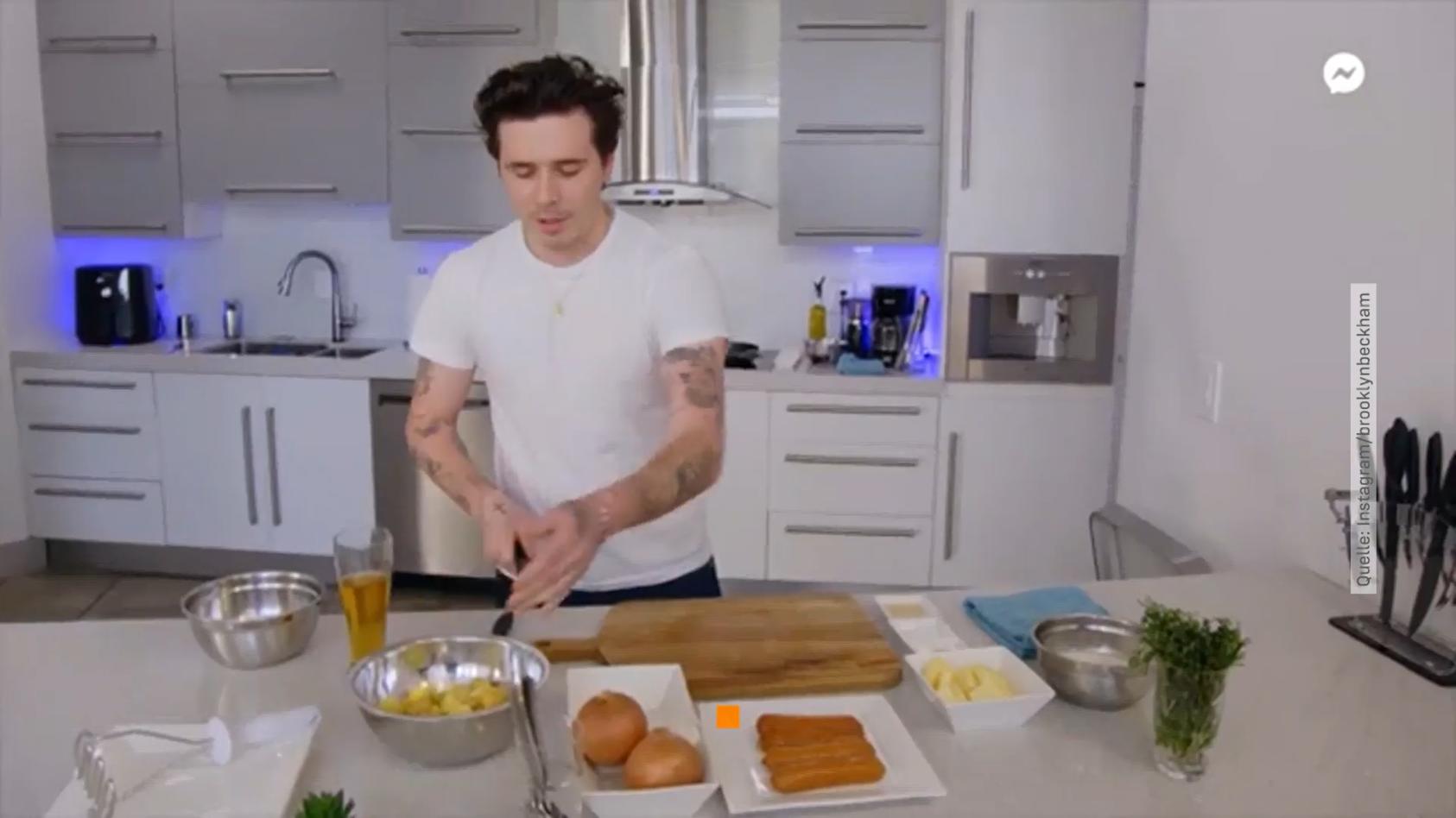 Brooklyn Beckham als Koch ohne Ahnung Kochshow, ohne es zu können