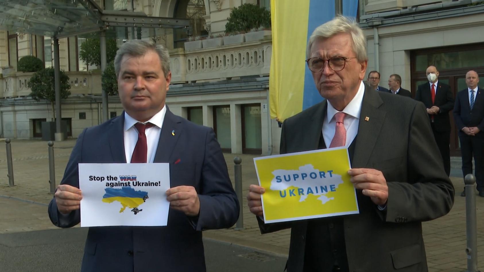 Volker Bouffier (CDU) verurteilt Angriff auf Ukraine "Tag der Schande"