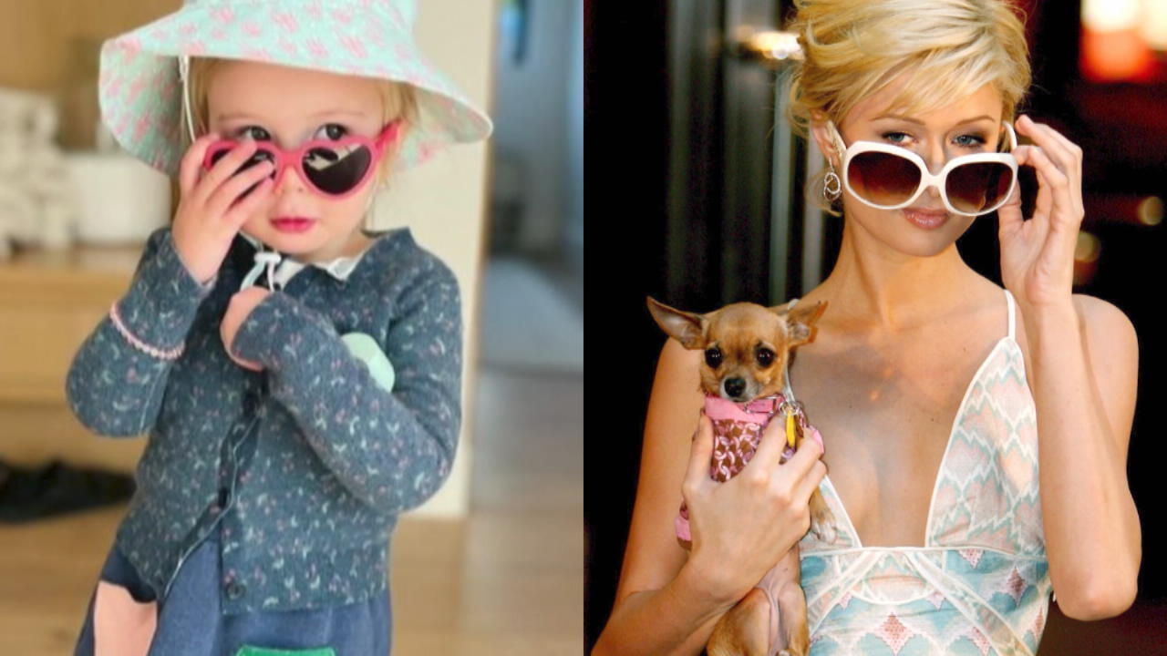 Milou sieht genau aus wie Tante Paris Hilton Ein echtes Mini-Me!