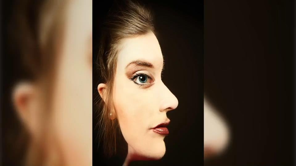 How do you see the face?  Optical illusions