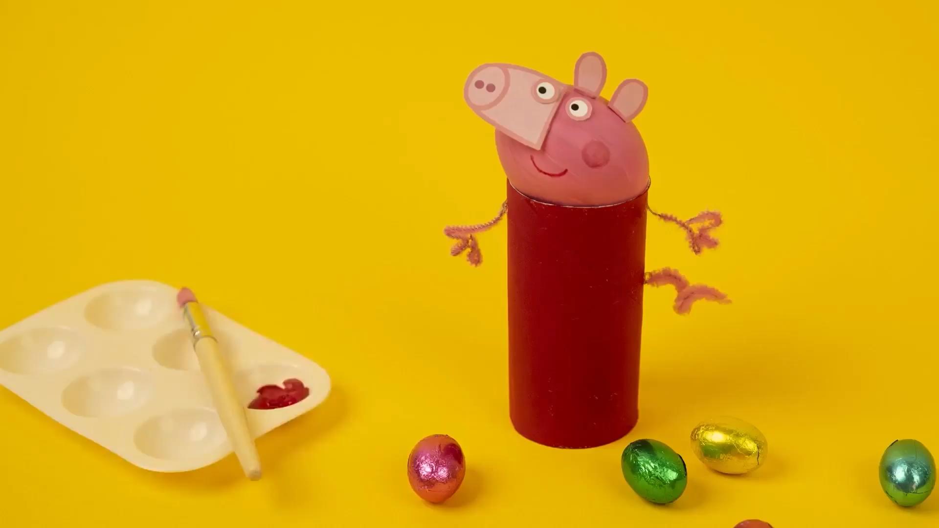 Süßer Peppa-Pig-Eierbecher Bastelanleitung zu Ostern