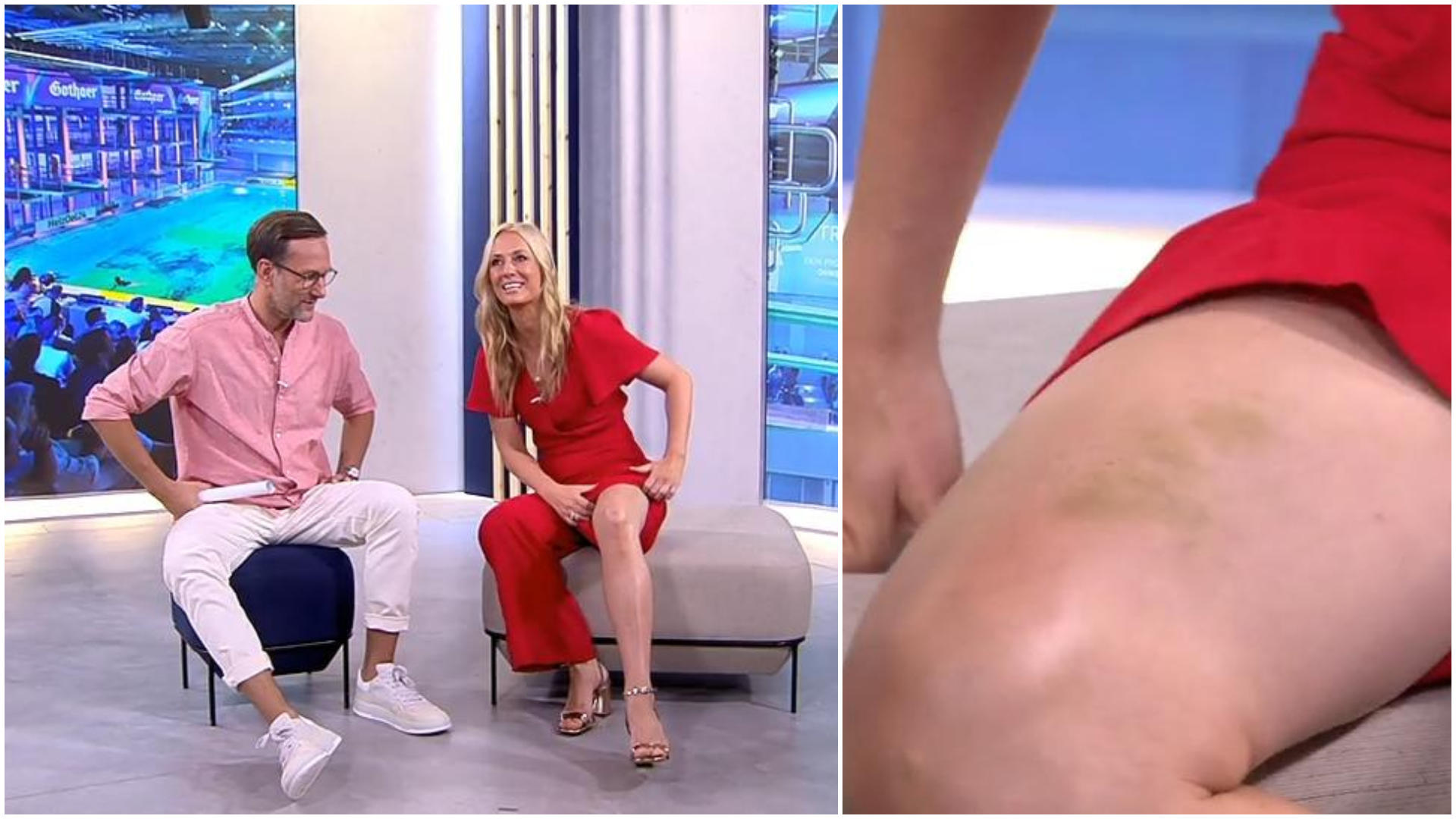 Punkt 6-Moderatorin beim RTL Turmspringen: SO haben Angela Finger-Erbens  Beine gelitten!