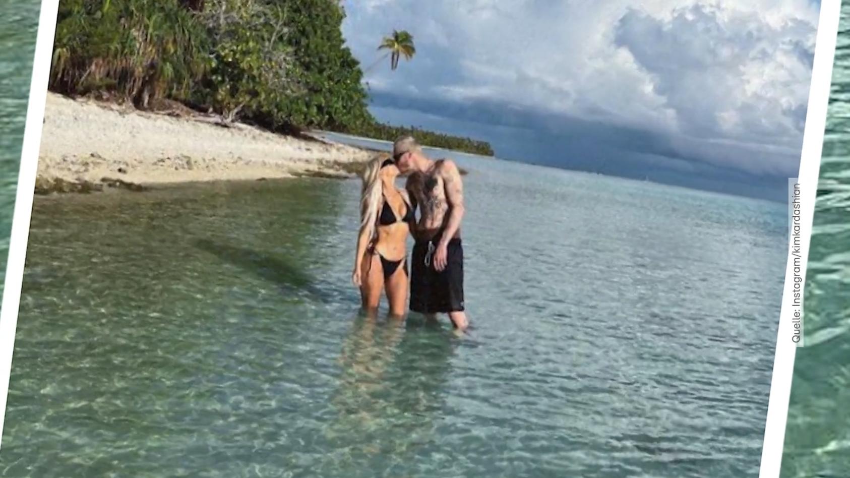 Kim Kardashian und Pete Davidson voll verliebt im Urlaub Paradiesische Urlaubsgrüße