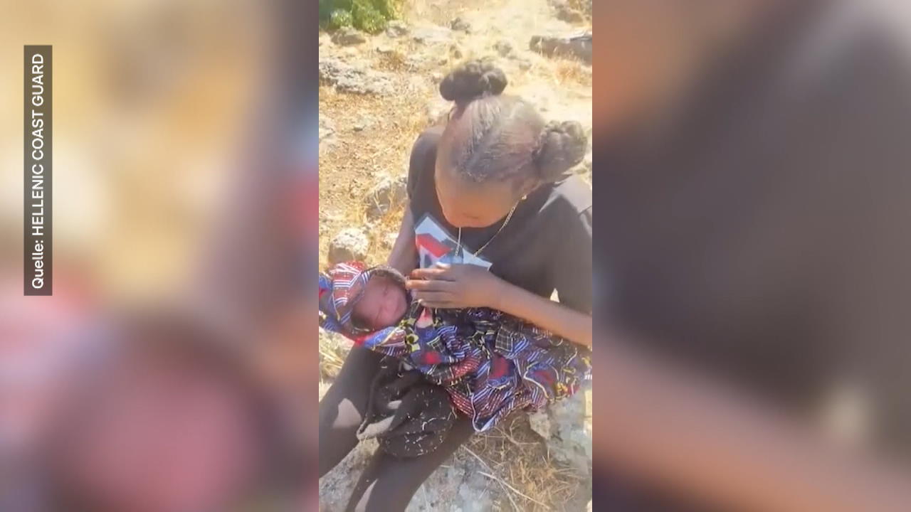 Frau bringt Baby auf einsamer Insel zur Welt In Griechenland gestrandet