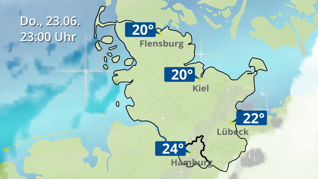 Video 36-Stunden-Vorhersage: Nordsee, Ostsee, Kiel Hamburg, Schleswig-Holstein: Wie wird das Wetter?