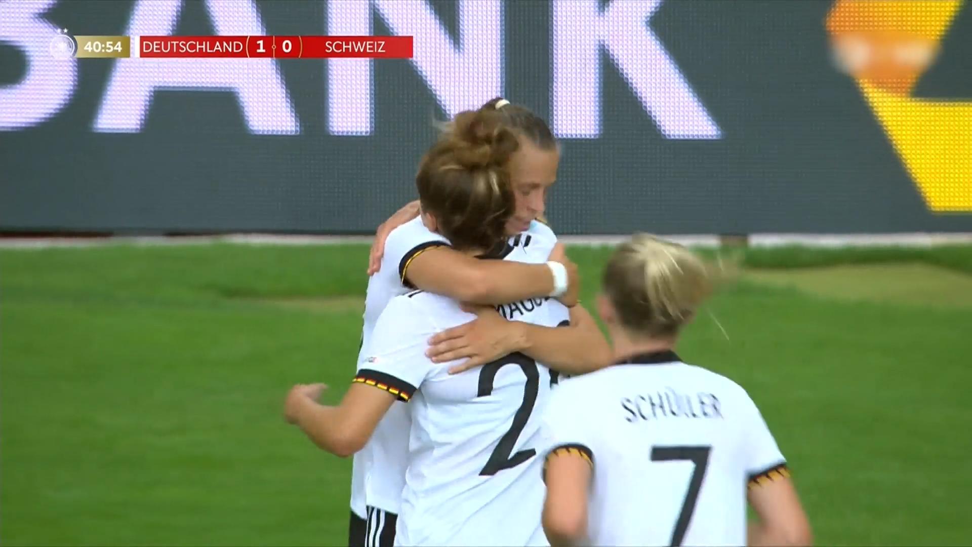 DFB women celebrate victory in EM dress rehearsal 7-0 swatter for Switzerland