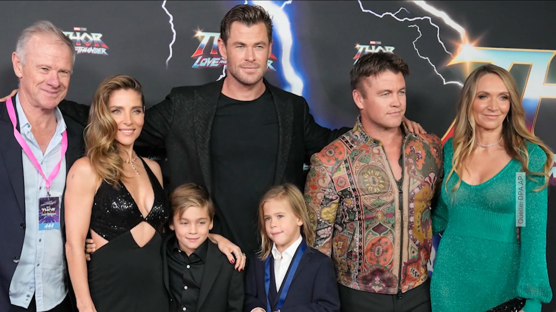 Chris Hemsworth brachte die ganze Familie mit "Thor"-Premierenfeier