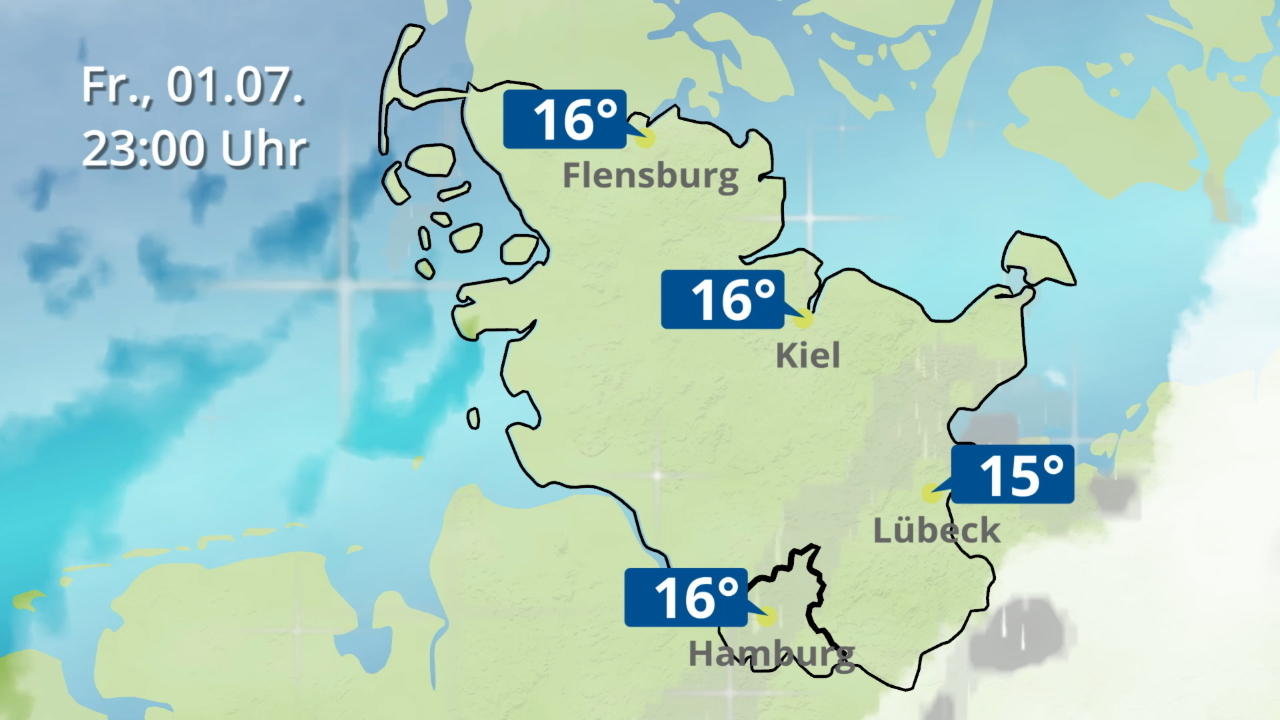 Video 36-Stunden-Vorhersage: Nordsee, Ostsee, Kiel Hamburg, Schleswig-Holstein: Wie wird das Wetter?