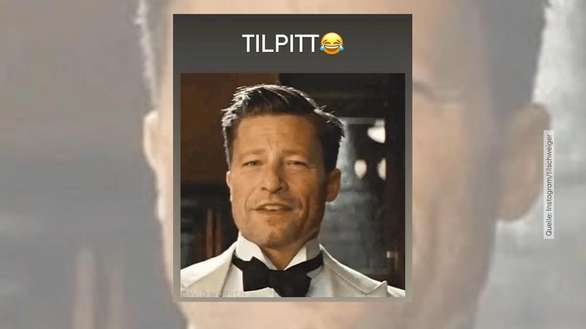 Til Schweiger postest sich im Brad Pitt Style „Til Pitt"