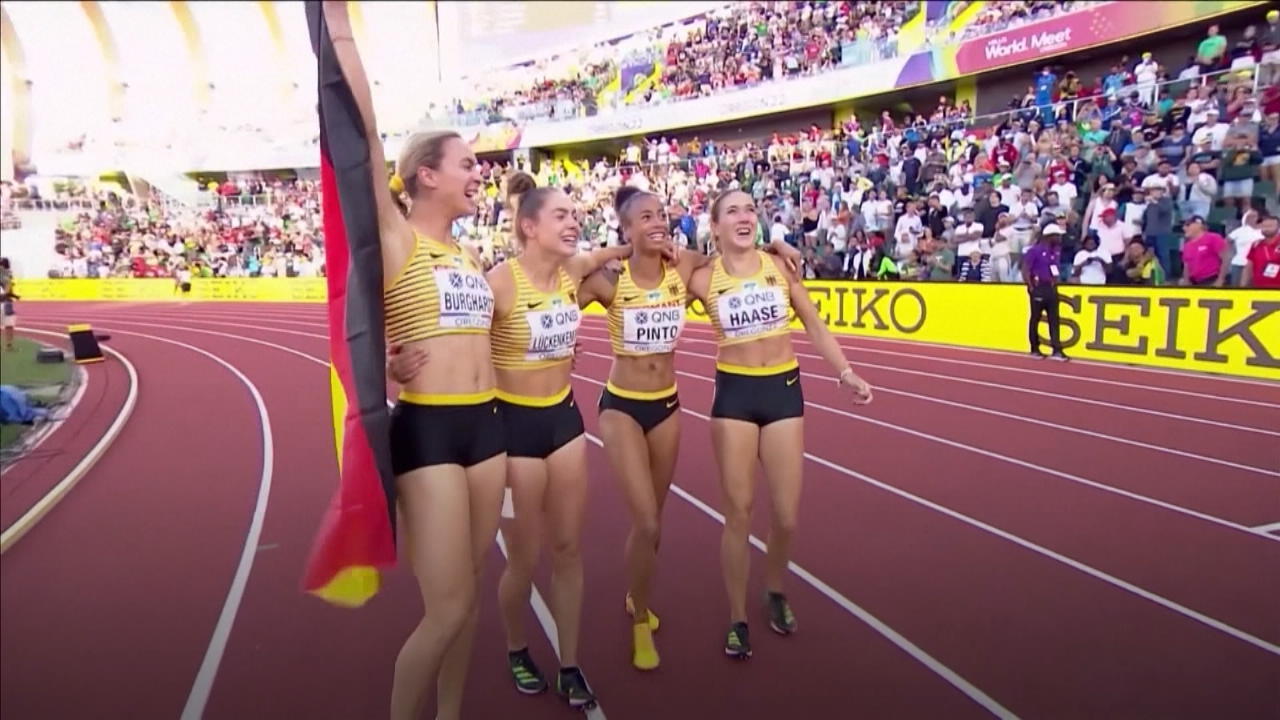 Velocistas alemanas recuperan medalla de bronce en relevos élite femeninos