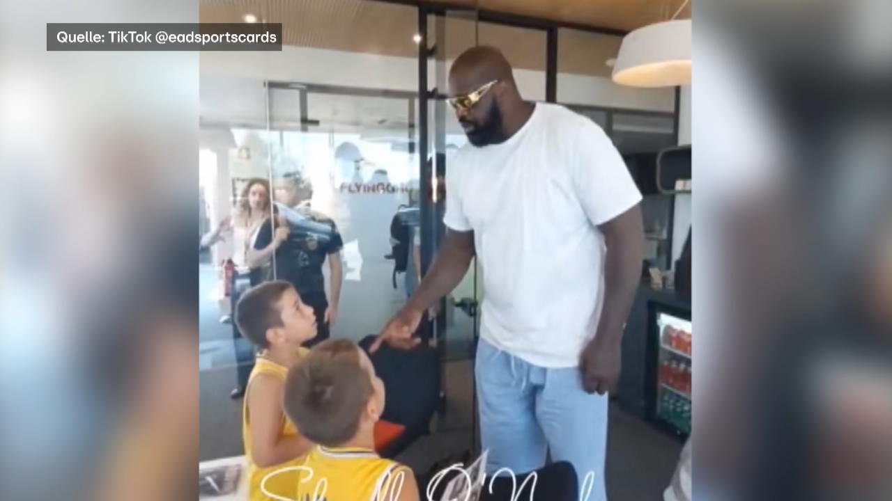 Two boys from Germany meet Shaquille O'Neal Children's dreams come true