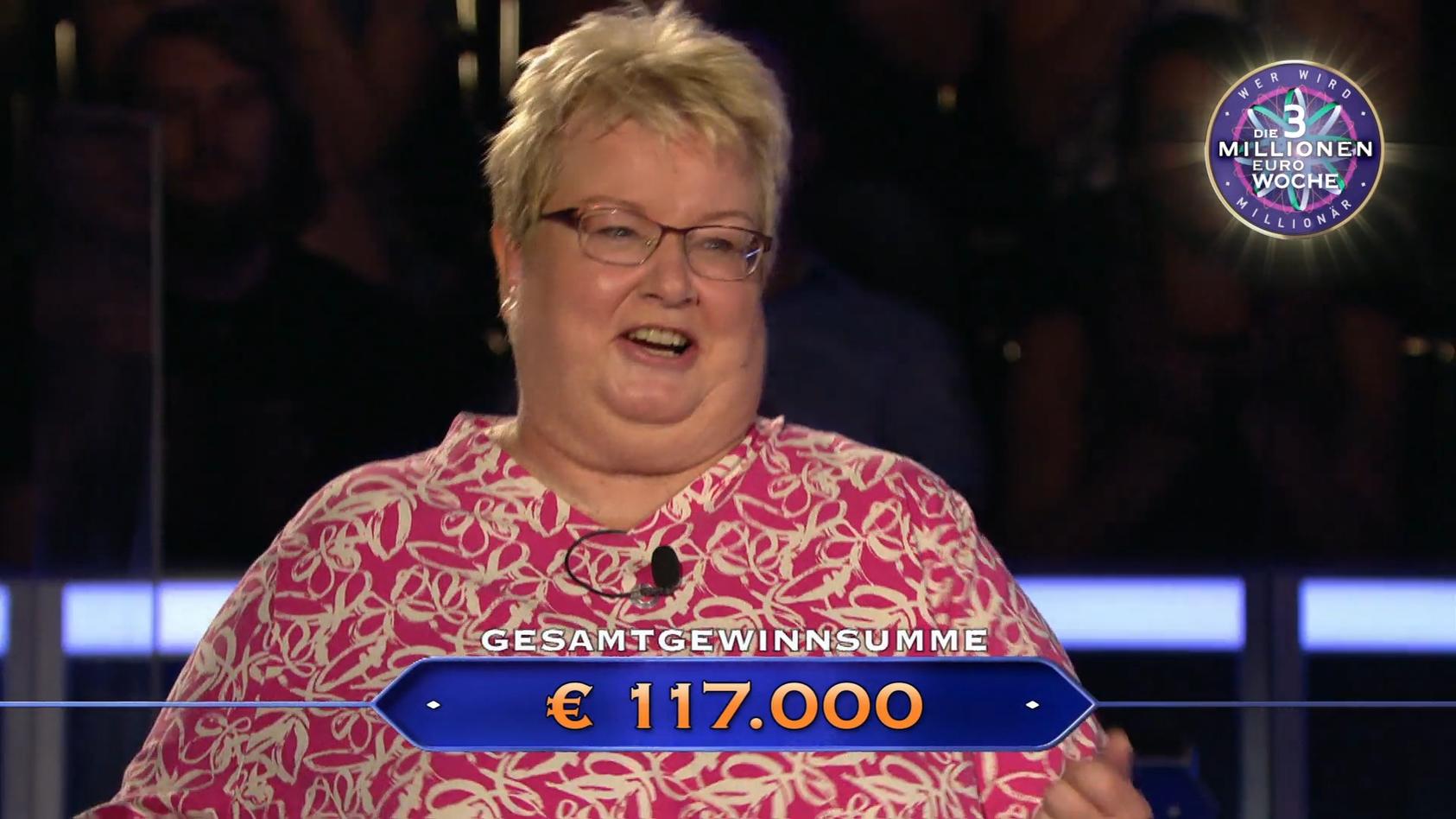 Sie hat ihr Motto bestens erfüllt und 117.000 Euro gewonnen! WWM-3-Millionen-Finale: Zocken & "Fresse halten"?