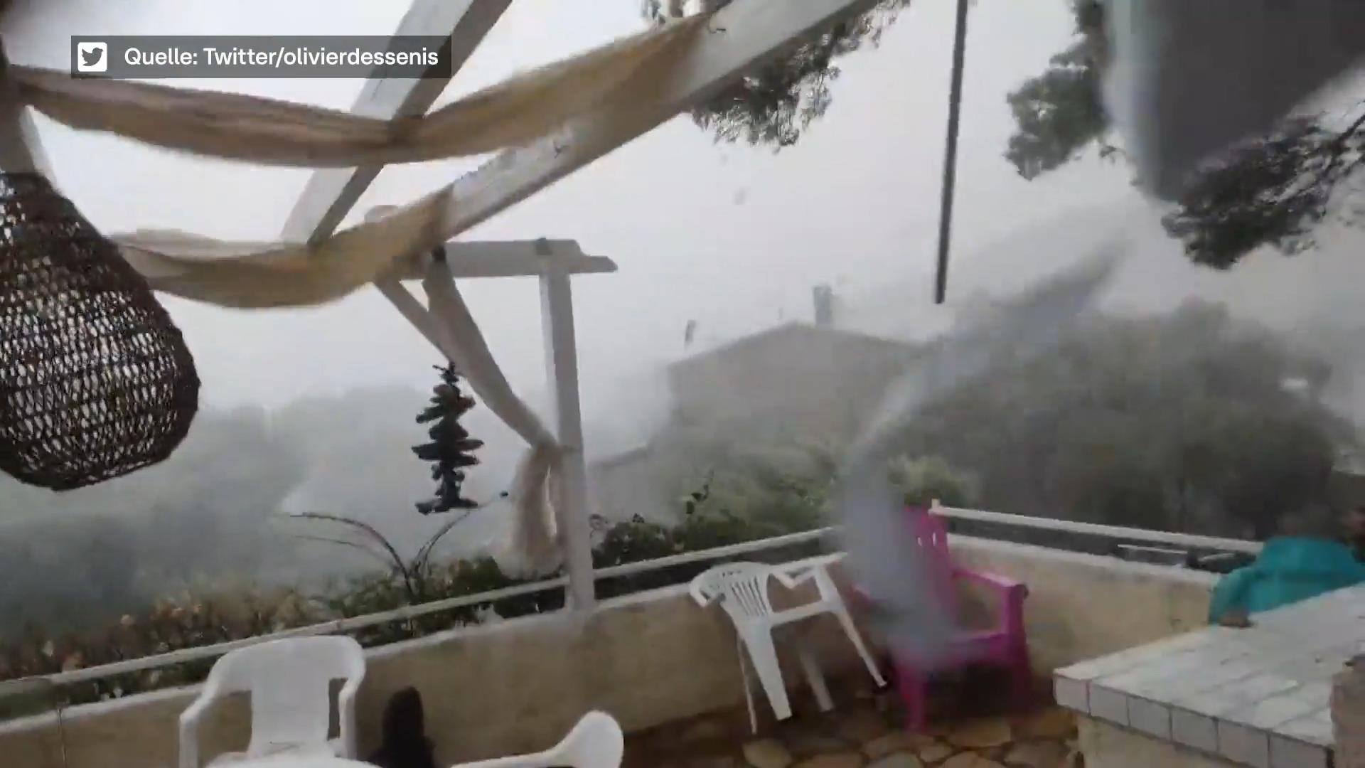 Verrückte Bilder eines schlimmen Sturms Tote bei Sturm auf Korsika und in Italien