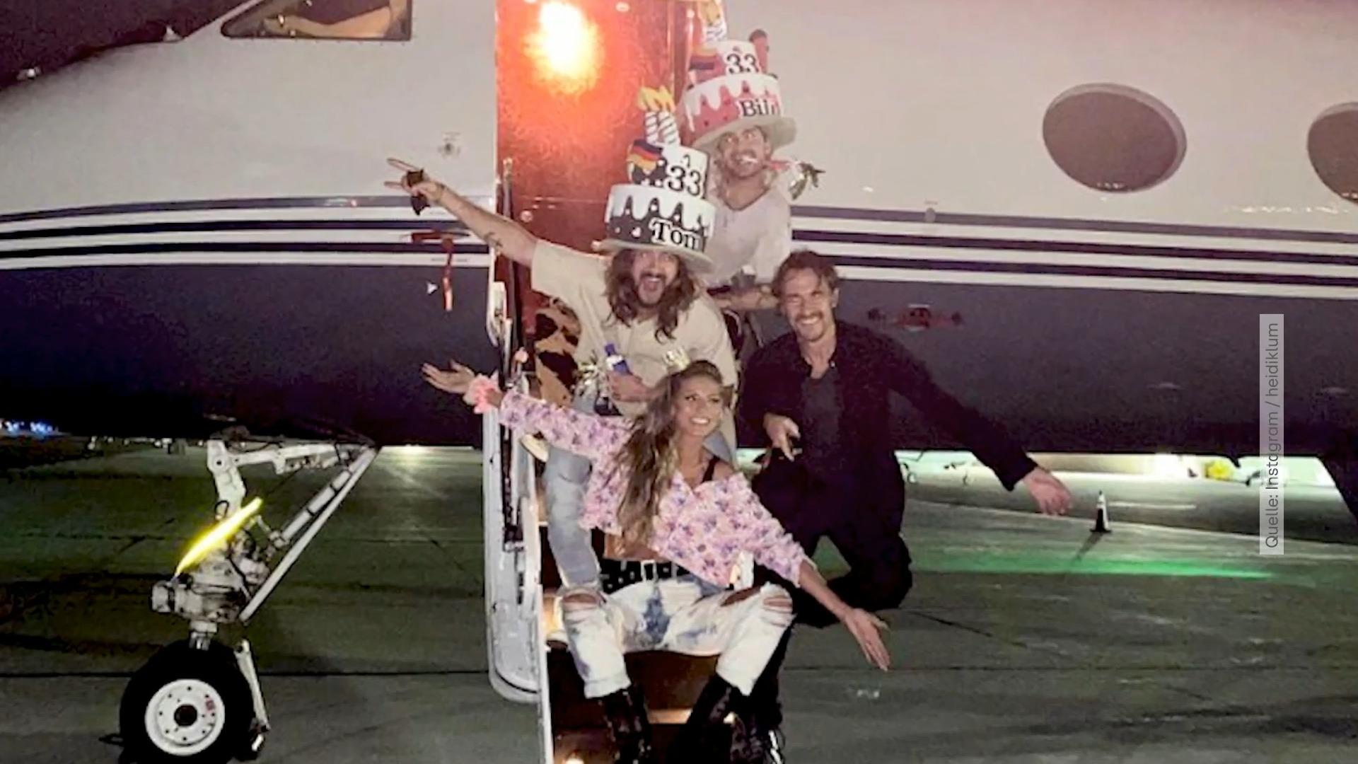 Heidi Klum lässt Tom und Bill Kaulitz HOCHleben - im Privatj Dekadenter 33. Geburtstag