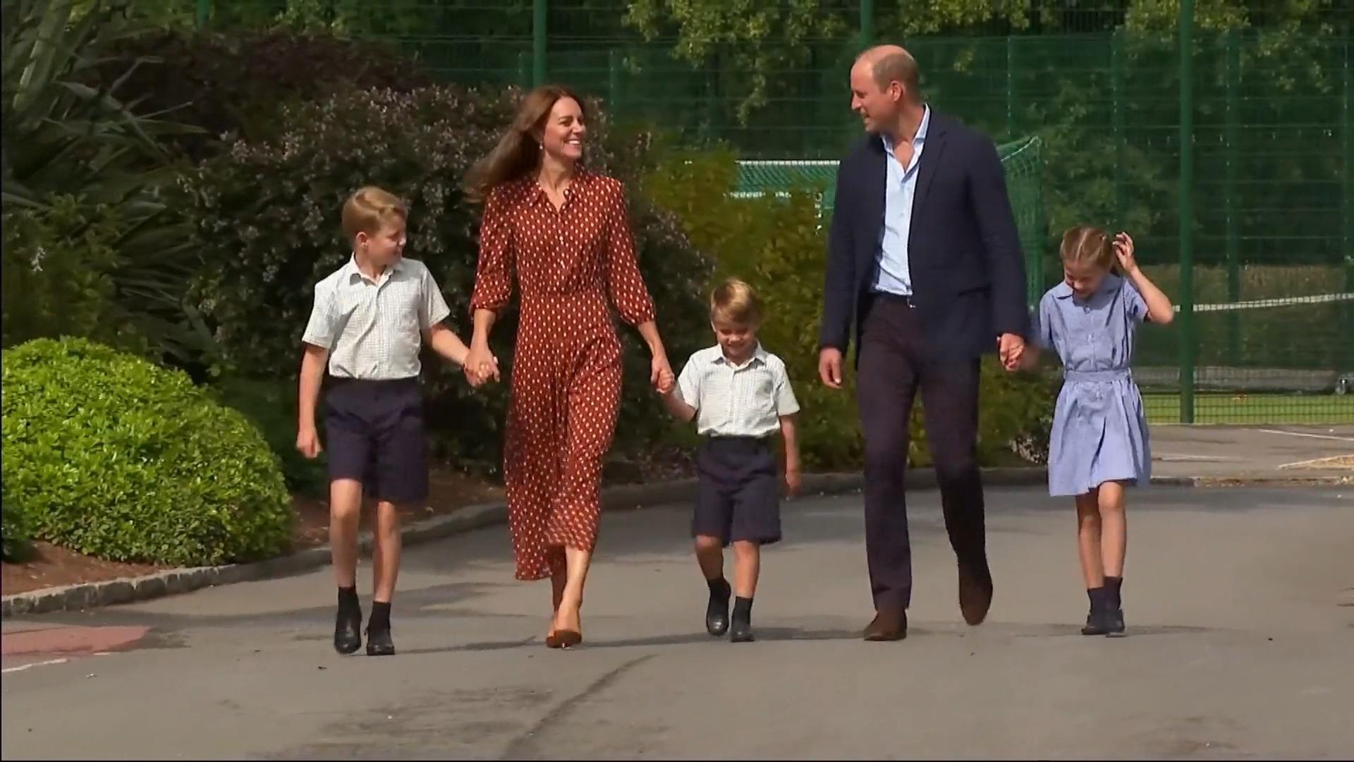 William und Kate bringen Kinder zur Schule Bodenständige Royals!