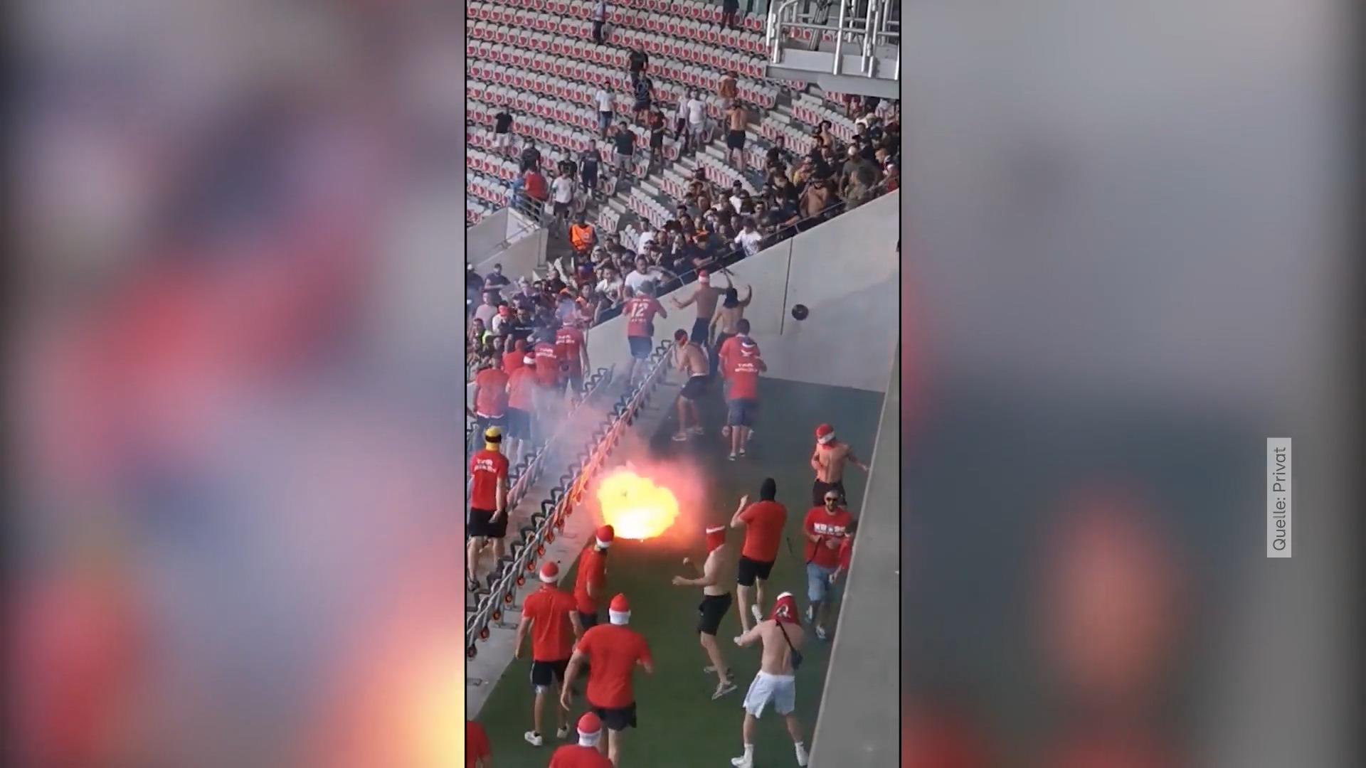 Hässliche, blutige Szenen vor Kölns Europacup-Spiel Fan-Skandal in Nizza