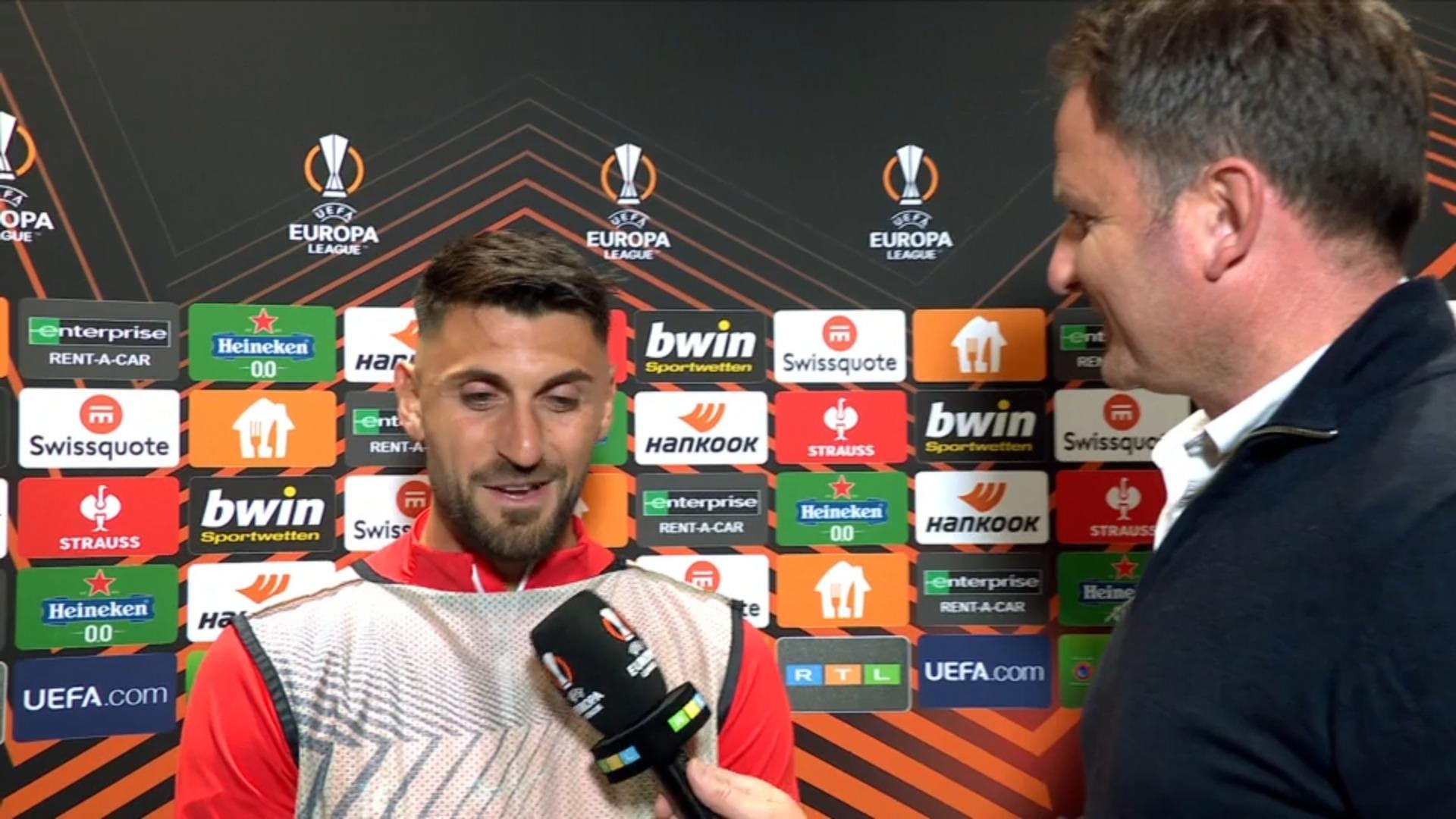 Vinzenzo Griffo trifft per Foulelfmeter zum 1:0. Europa League