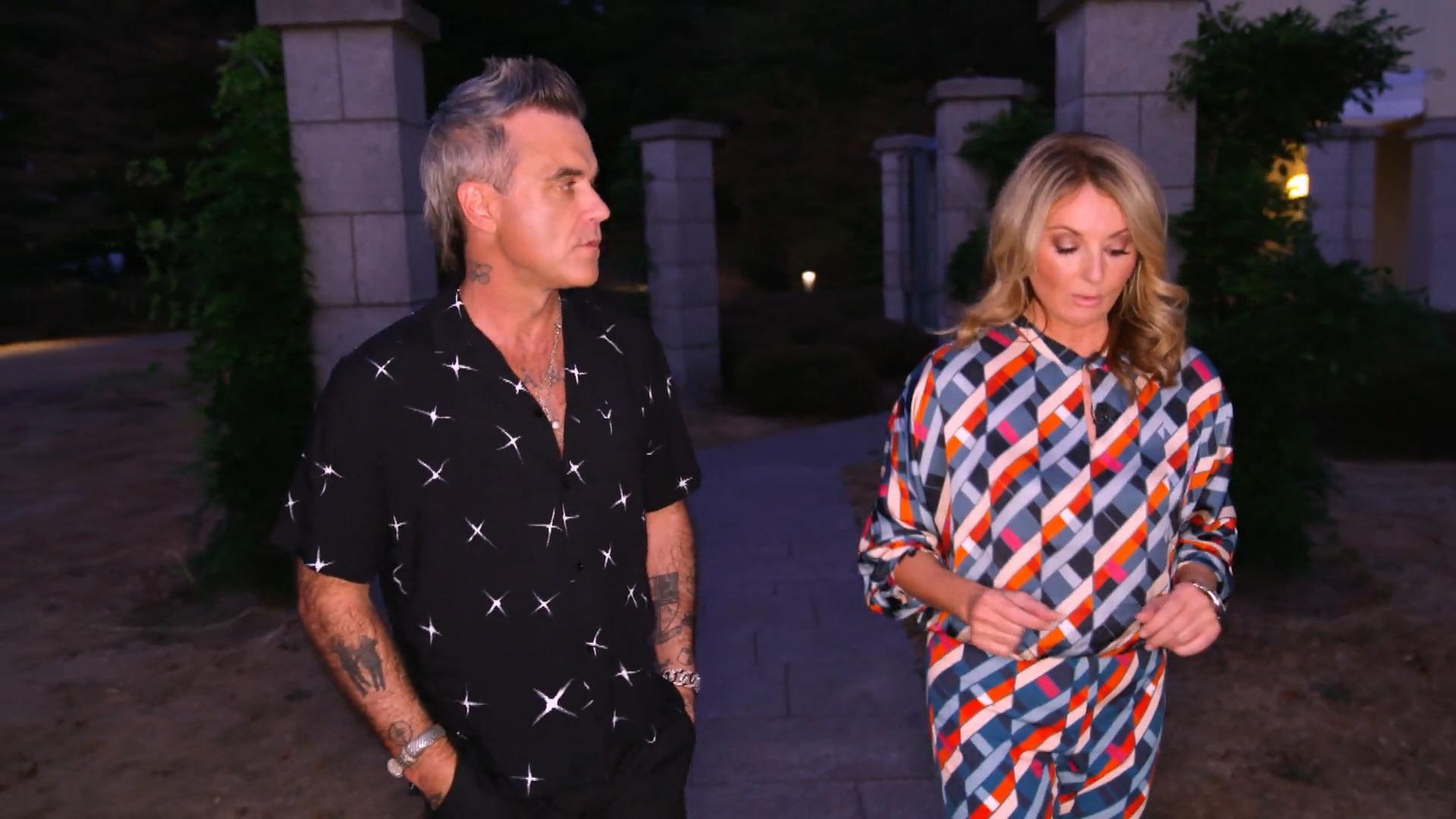 Mit Frauke Ludowig spricht er über Übelkeitsanfall Robbie Williams