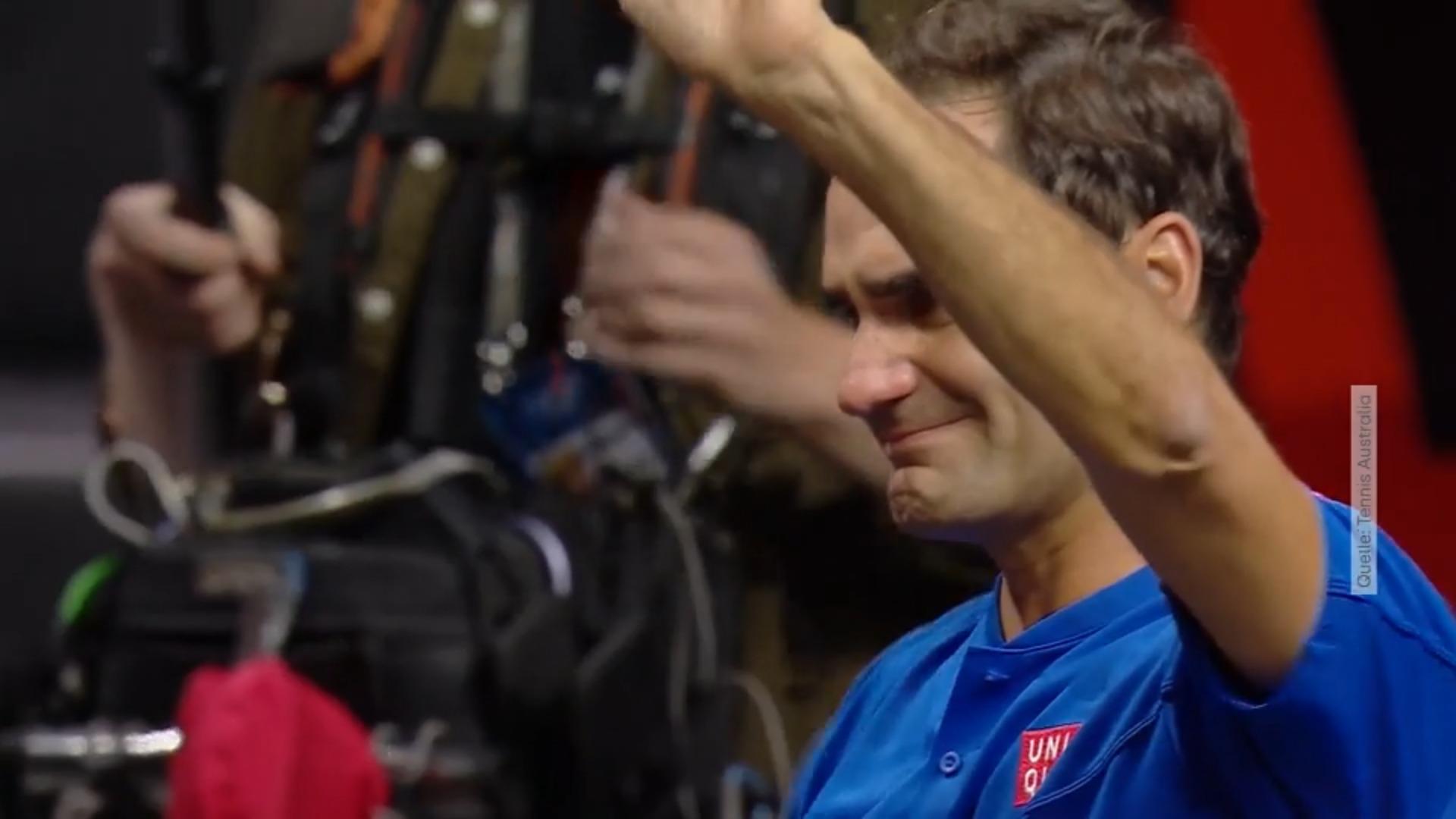 Federer bricht nach seinem letzten Spiel in Tränen aus Gänsehaut-Abschied