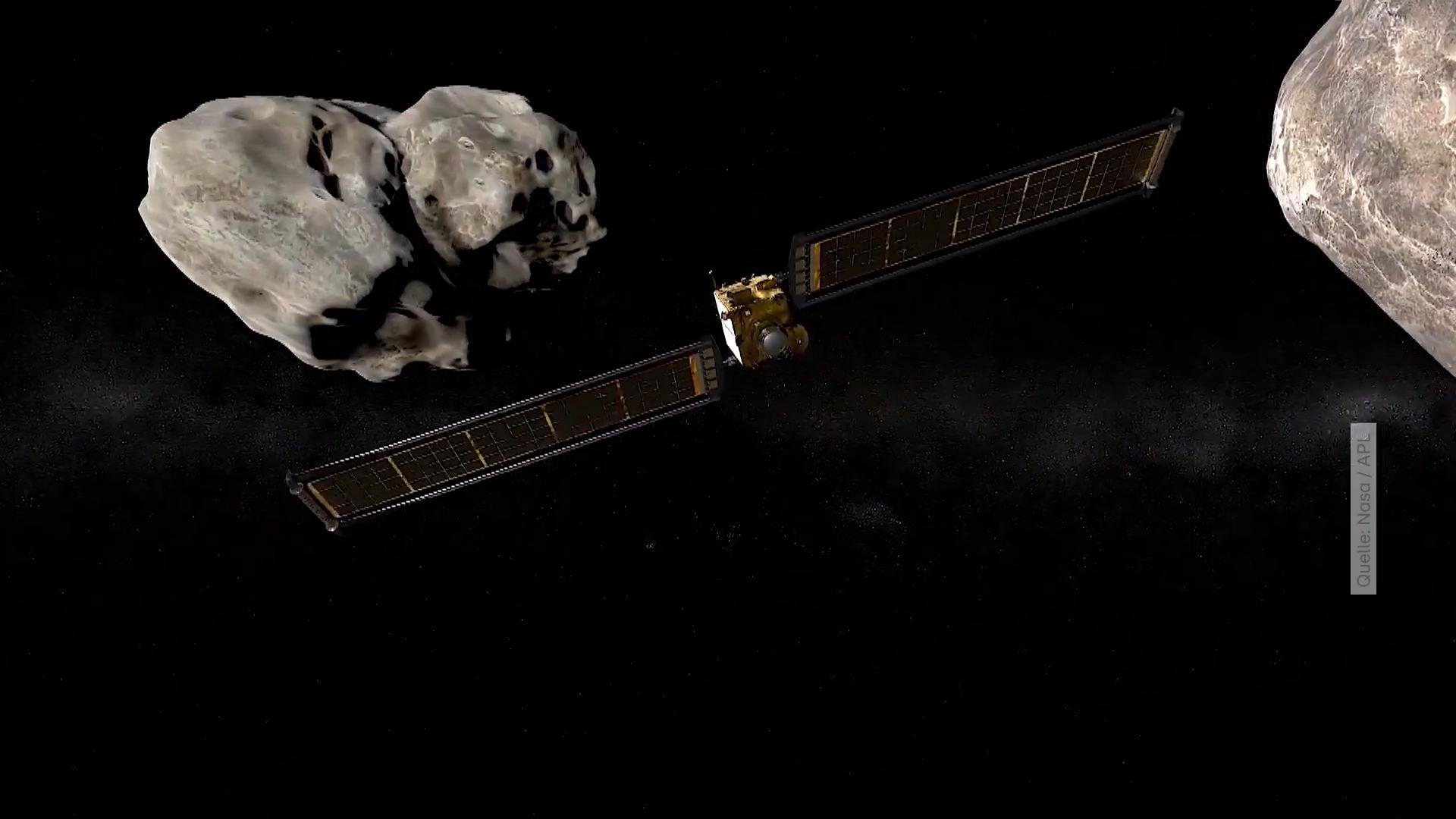Sonde kracht in Asteroiden - Nasa feiert Video zeigt historischen Einschlag
