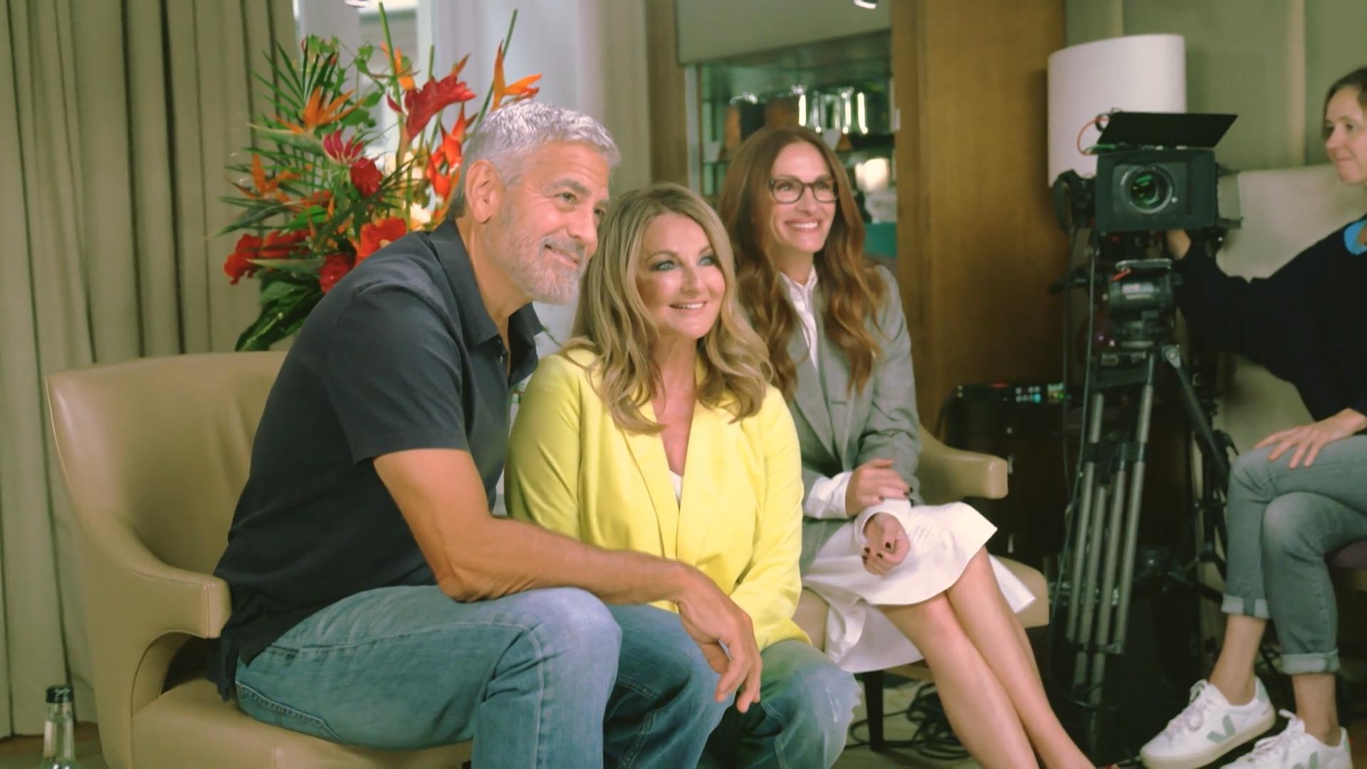 Frauke Ludowig trifft George Clooney & Julia Roberts Hollywood-Superstars geben private Einblicke