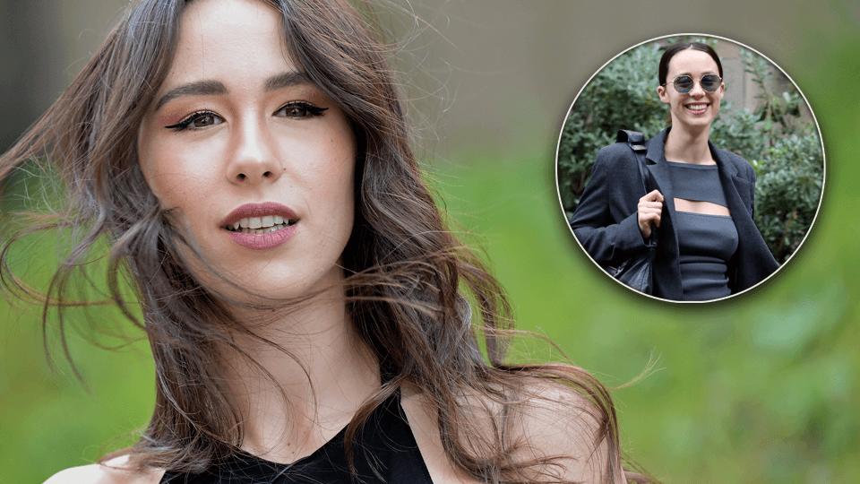 Aurora Ramazzotti trägt Mini-Babykugel in Mailand spazieren Im hautengen Dress