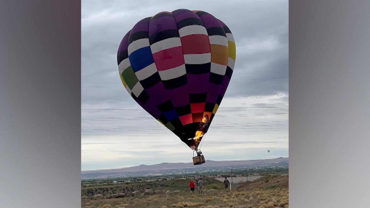 DAS sollte bei einem Heißluftballon-Flug nicht passieren Beinahe-Crash während Landung