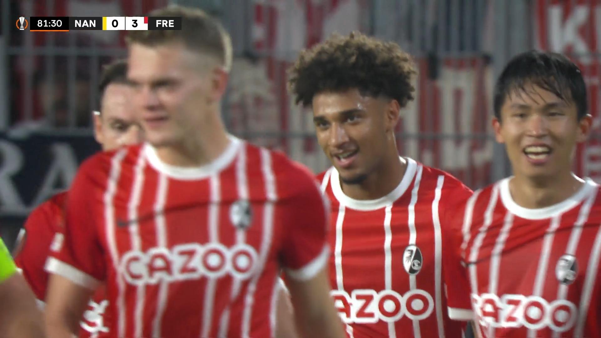 Schade erhöht für Freiburg auf 0:3 Nächstes Joker-Tor in Nantes