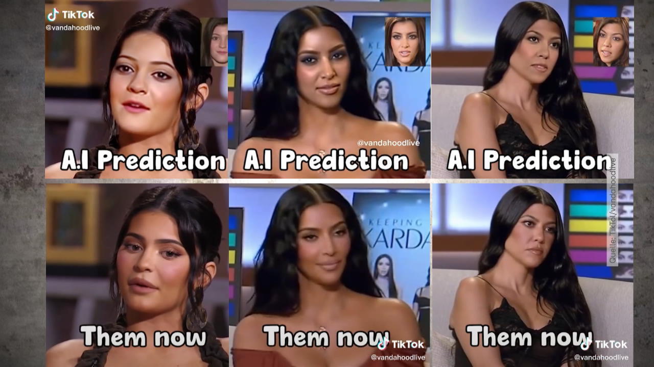 Wie die Kardashians heute ohne Beauty-OPs aussehen würde Neue Simulation sorgt für Furore
