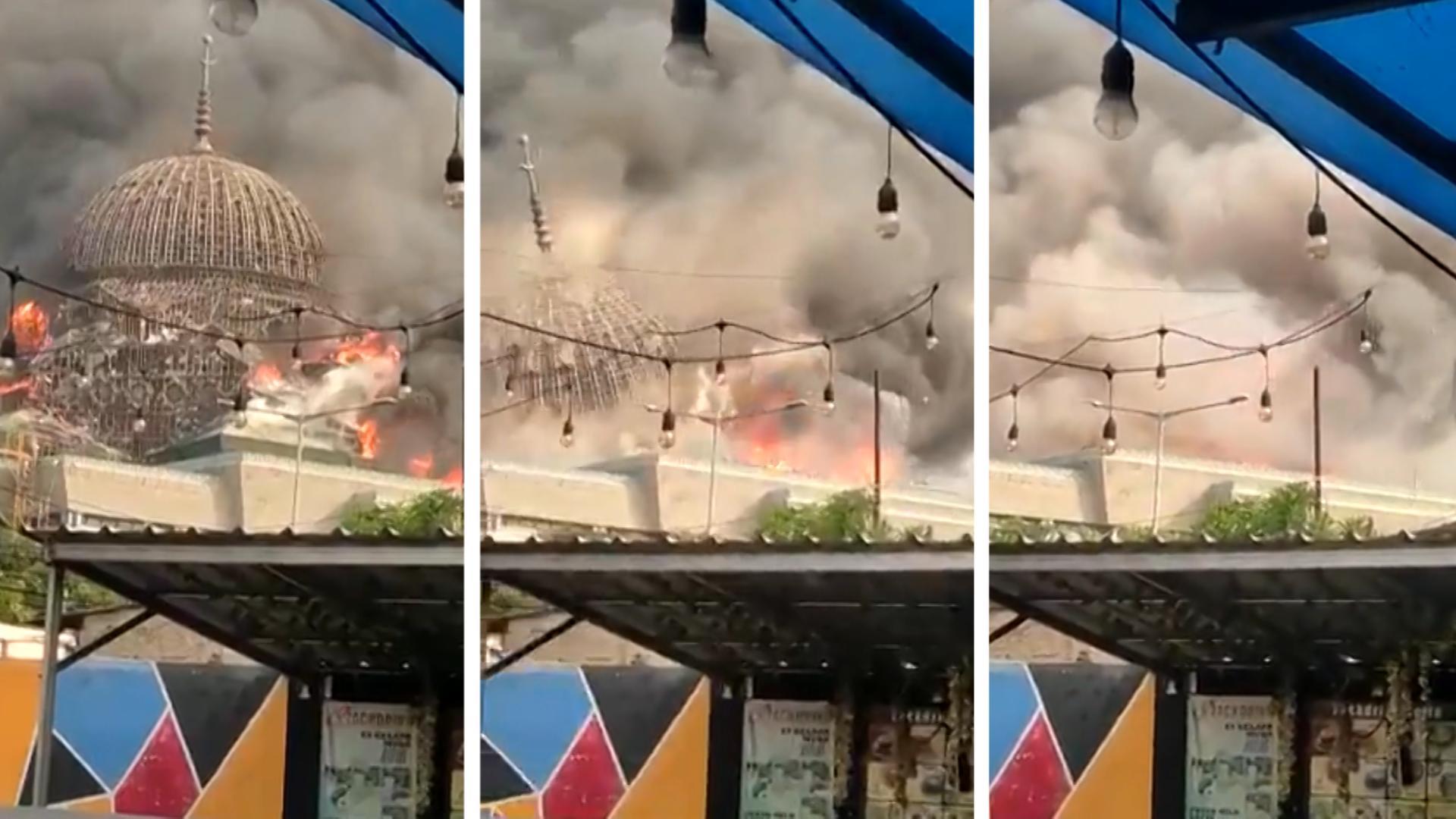 Moschee in Jakarta bei Brand eingestürzt In Indonesiens Hauptstadt