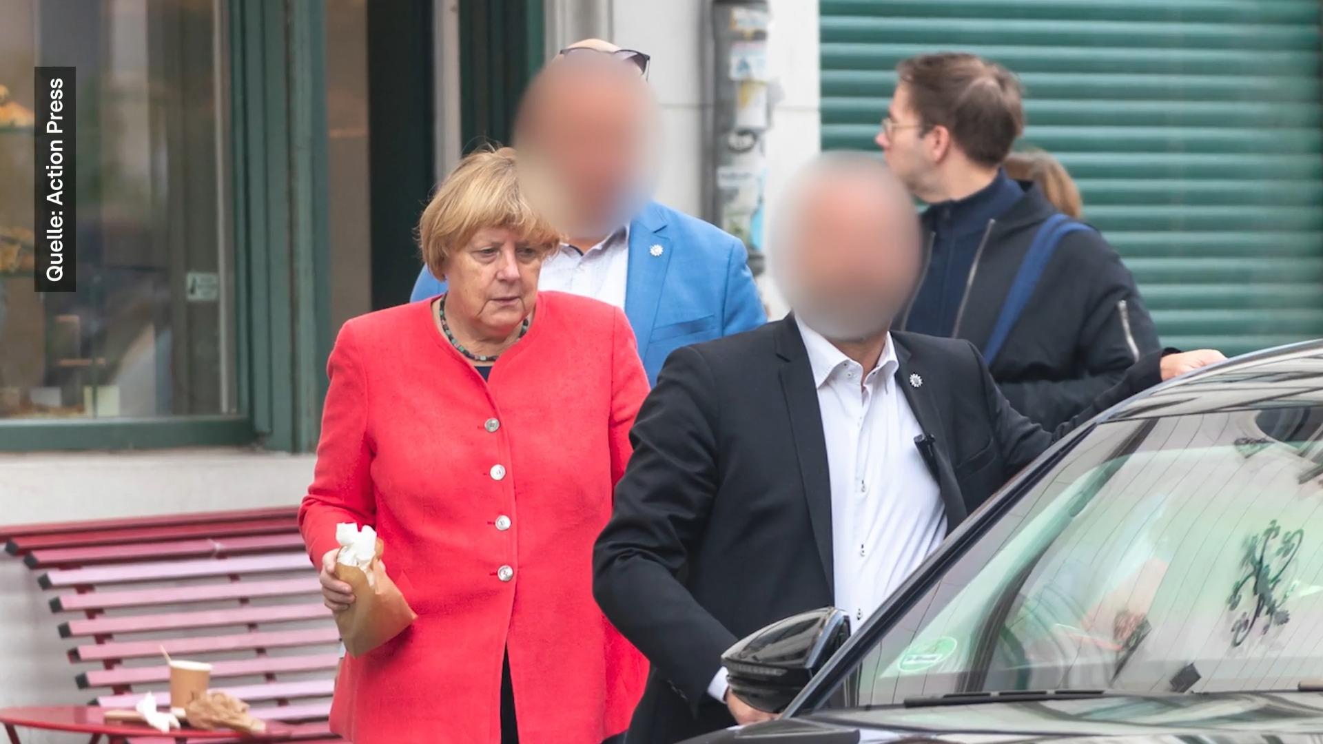 Angela Merkel gönnt sich frische Brötchen von Promi-Köchin Noch ganz müde