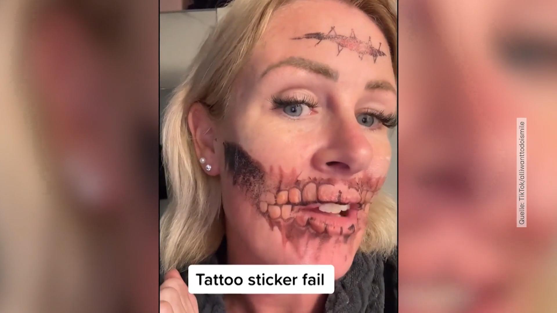 Diese Frau bekommt fast ihr Halloween-Tattoo nicht mehr weg Geheimtipp zum Staunen!