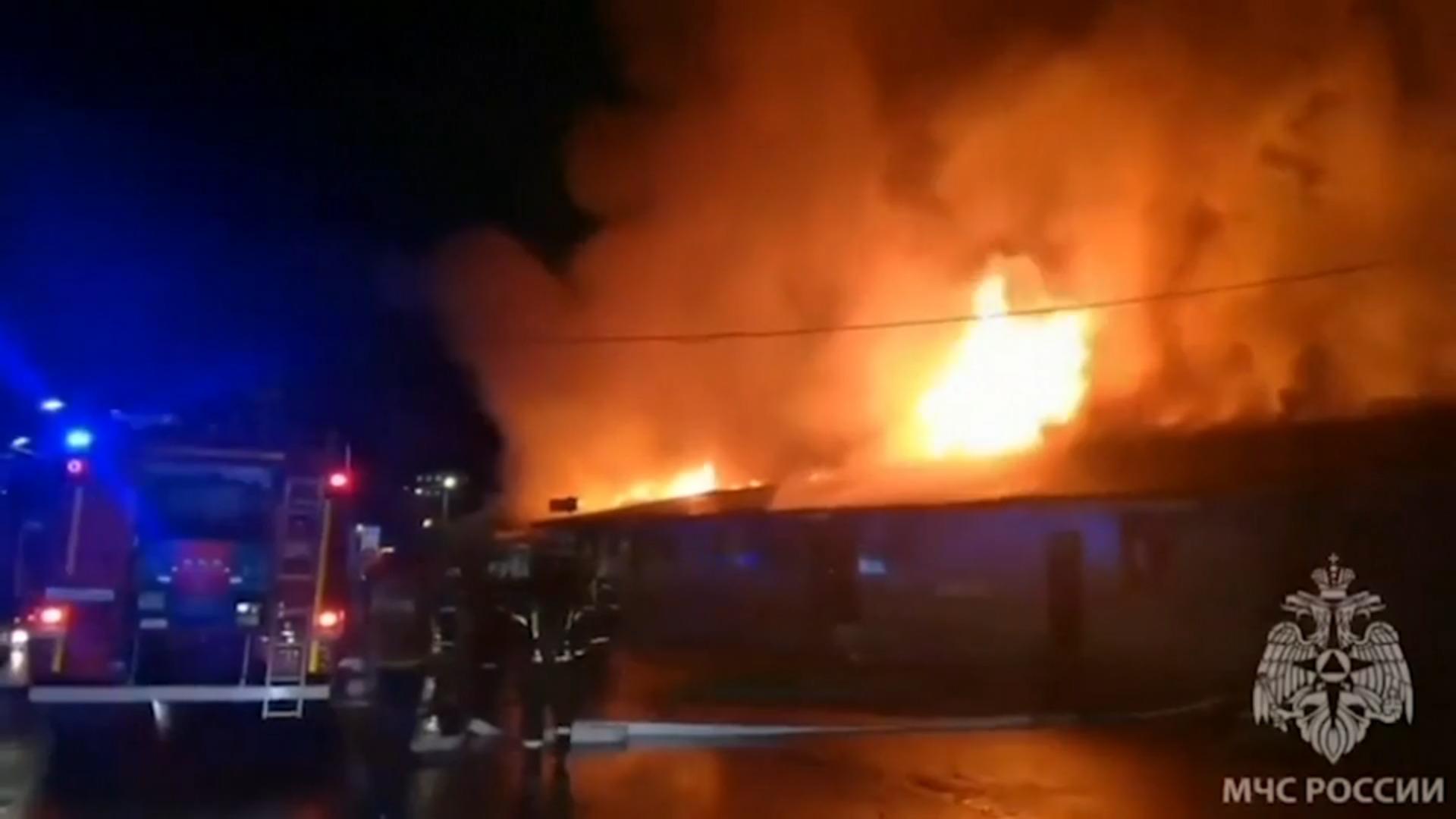 Russland: Viele Tote nach Nachtclub-Brand Party-Nacht endet in Tragödie