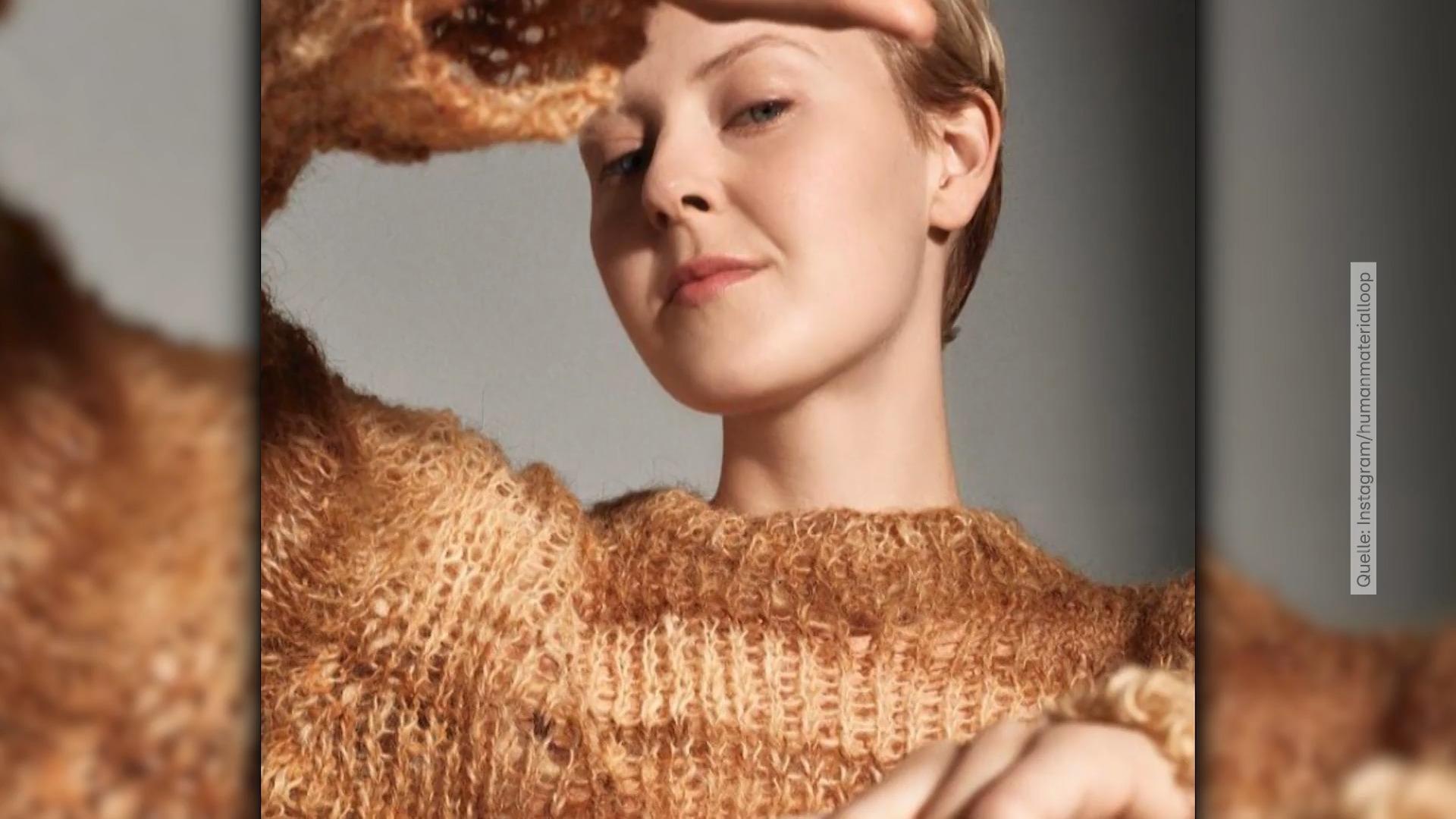 Dieser Pullover besteht zu 100 Prozent aus Menschenhaaren Start-up bereitet ganze Kollektion vor