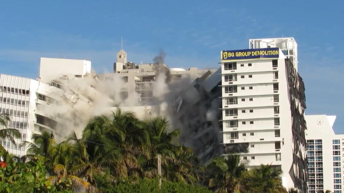 Luxushotel in Miami gesprengt Hier übernachteten einst die Beatles