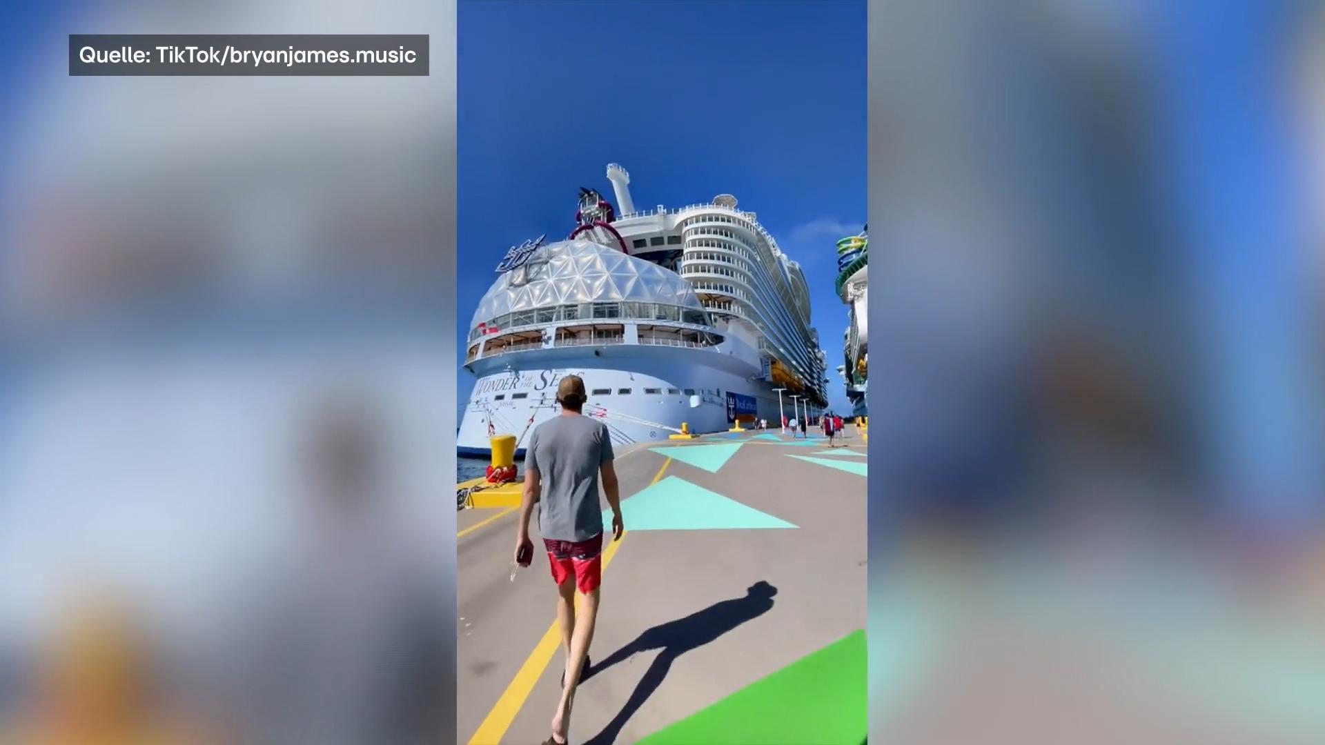 Tiktoker verrät die Geheimnisse des größten Cruisers Vom Schlafplatz bis zum Supermarkt