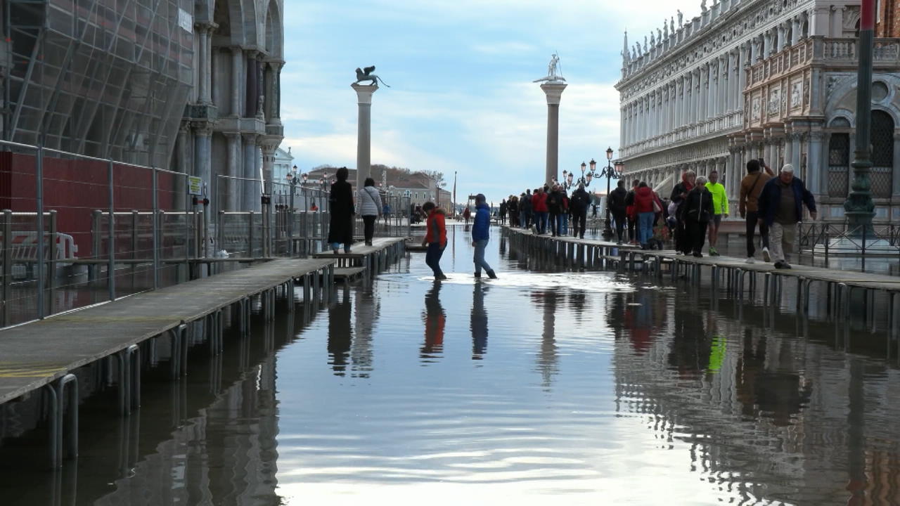 Hochwasser in Venedig Unwetter